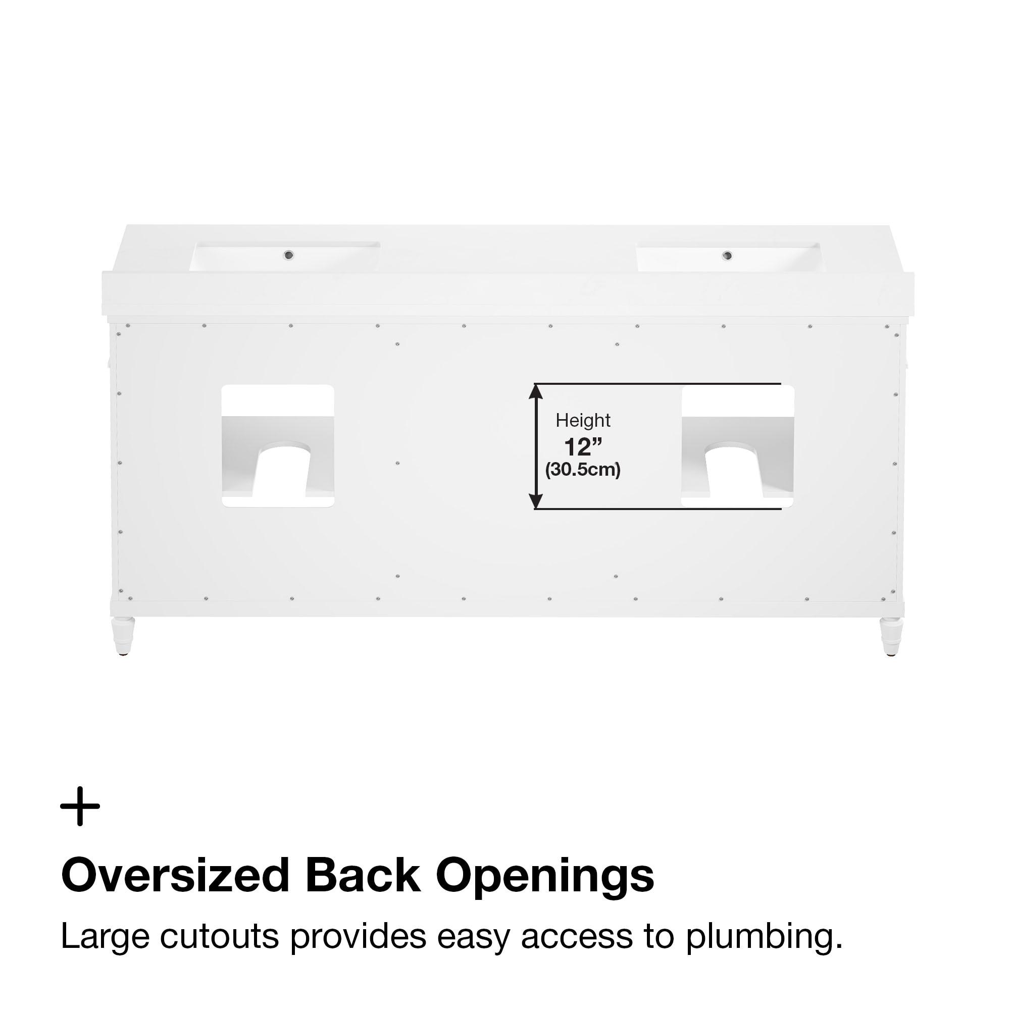 Ove Decors OVE Decors Salisbury 72 in. Double Sink Bathroom Vanity in Pure White