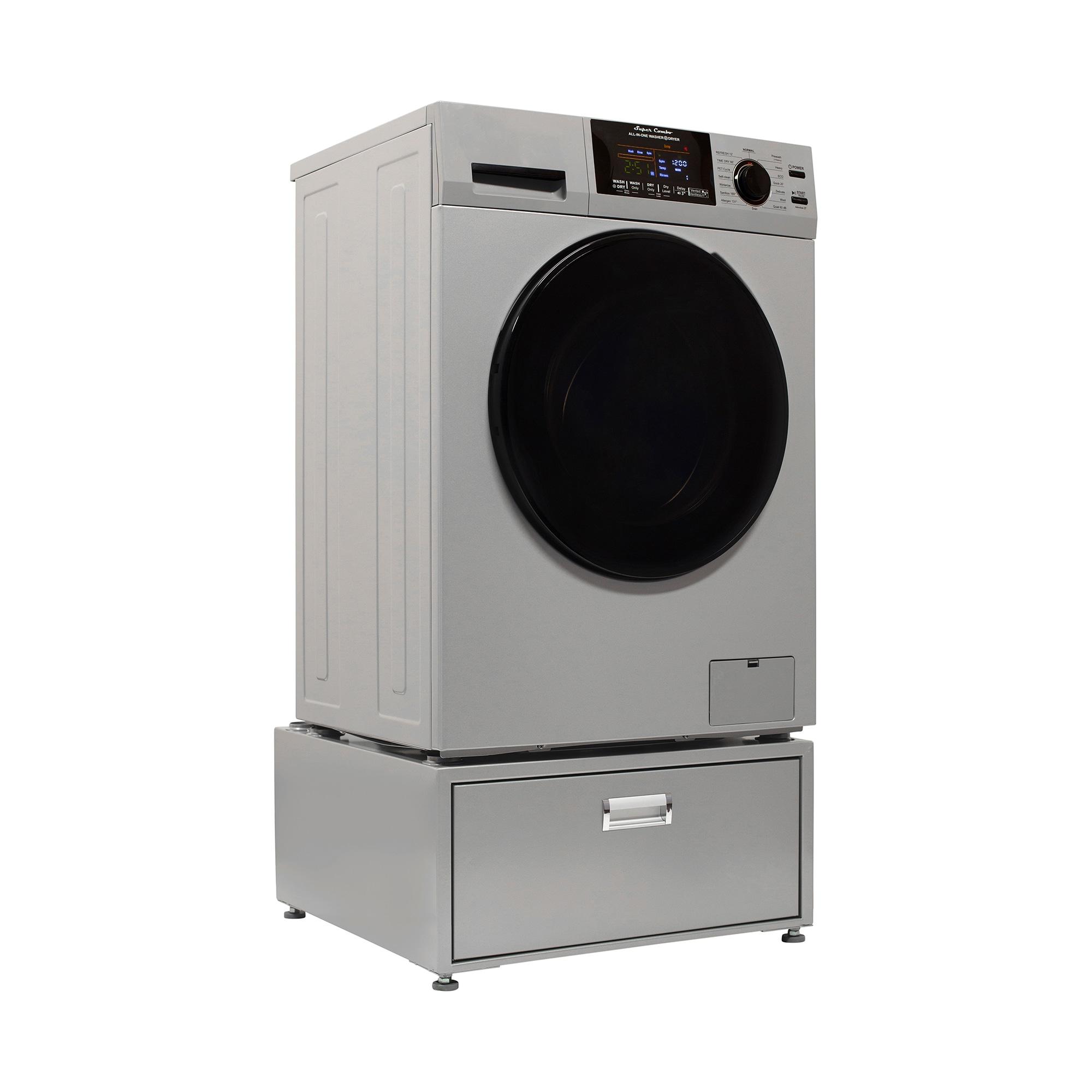 All-in-one Washer Dryer CONVERTIBLE PET Sanitize Cycle 15 lbs 1400RPM+Pedestal