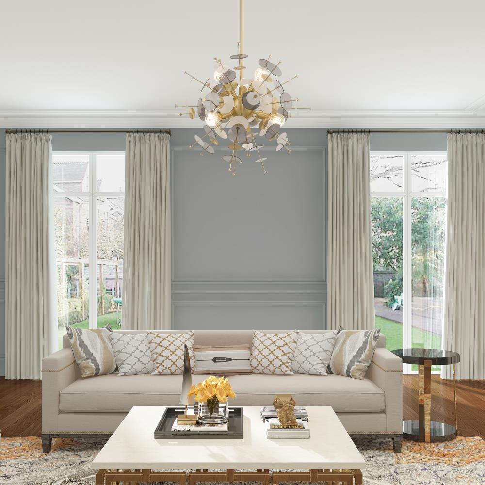 Livex Lighting Circulo 6 - Light Chandelier in  Satin Brass