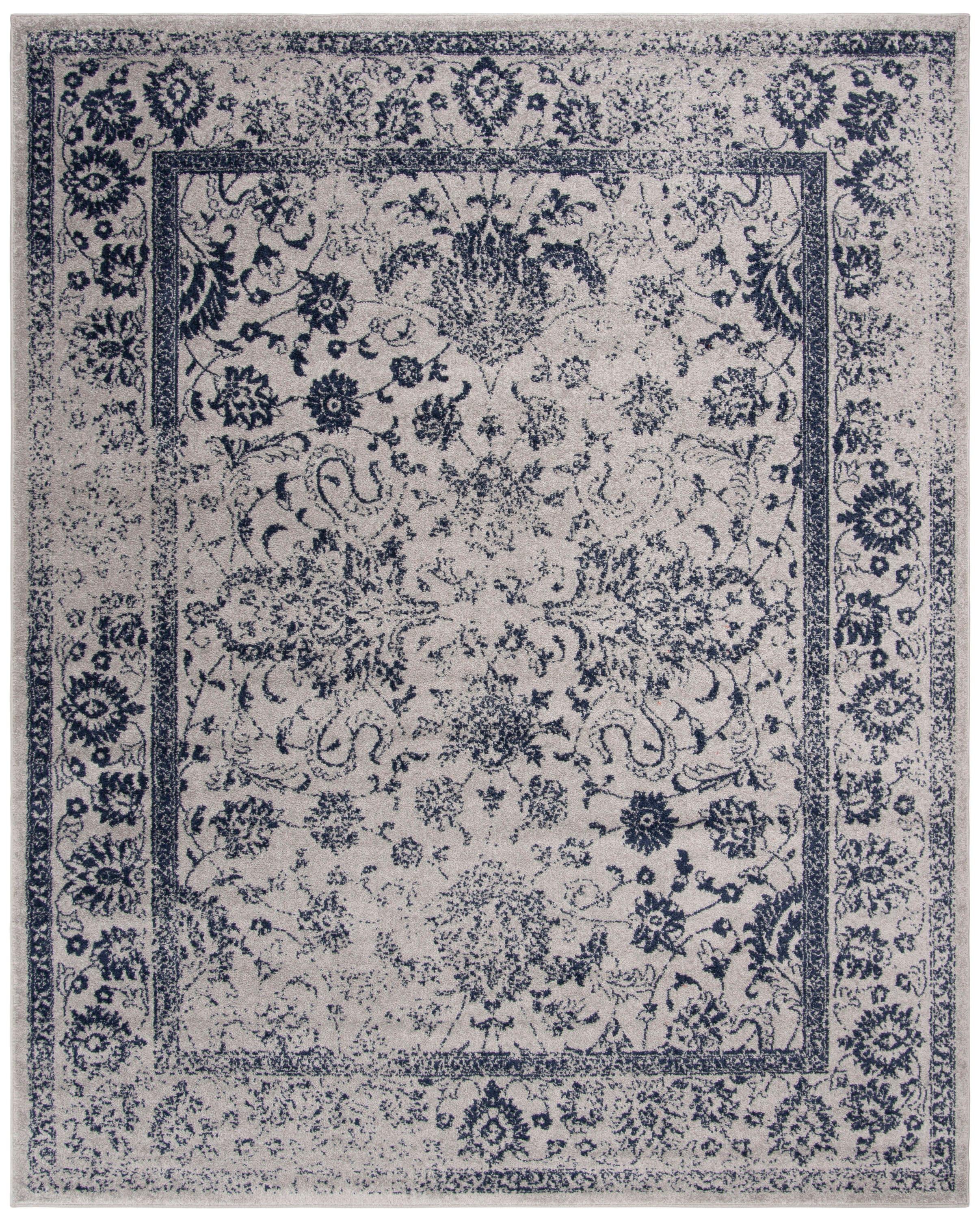 Adirondack ADR109 Machine Made Indoor Area Rug - Grey/Navy - 8'x10' - Safavieh