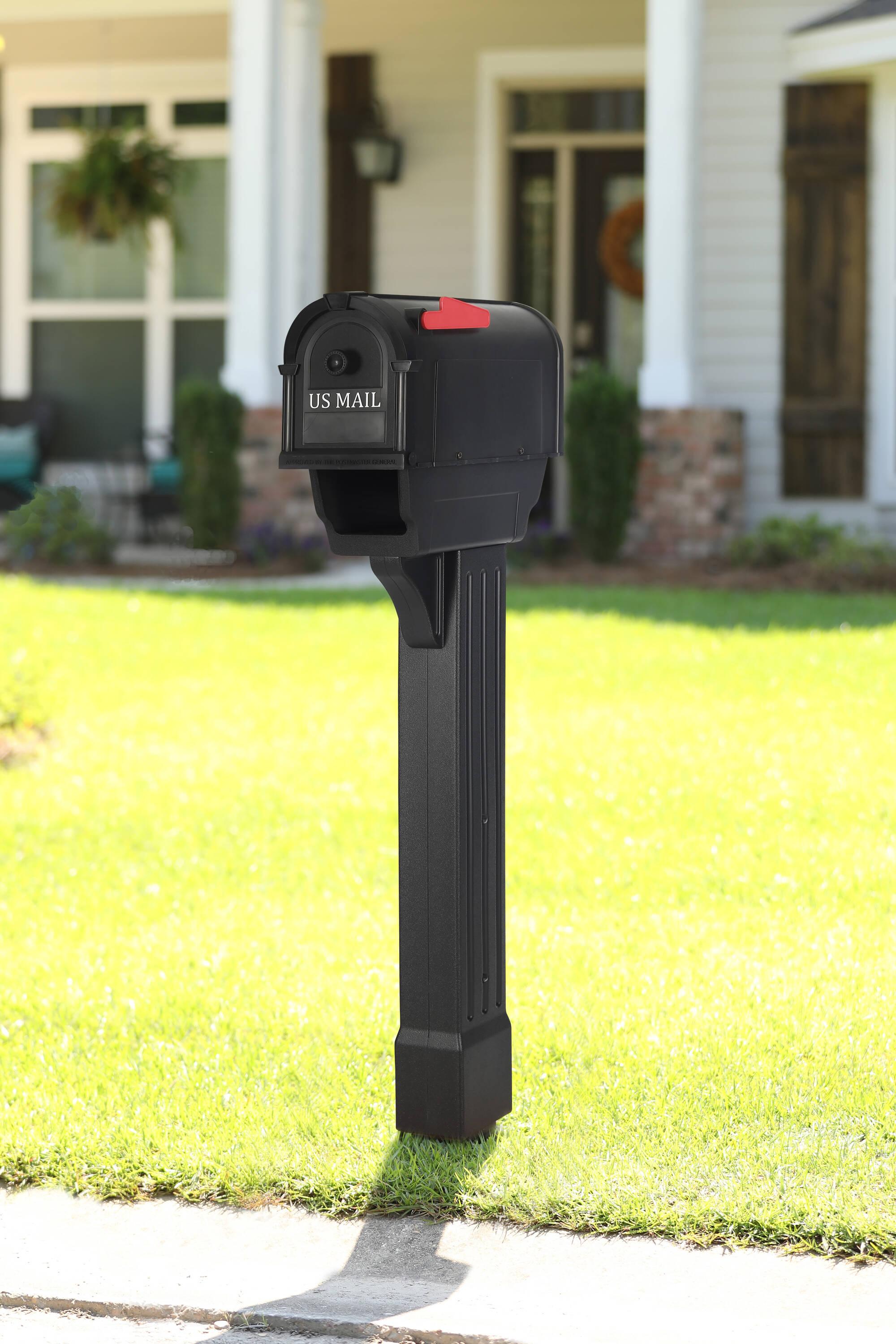 Postal Pro Mailboxes Hampton 53'' H 4x4 Decorative Post with Newspaper Holder