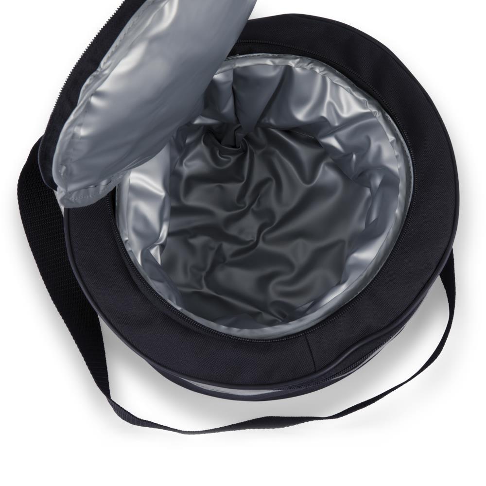 10 in.Caliente Round Portable Cooler/Charcoal Grill in Black