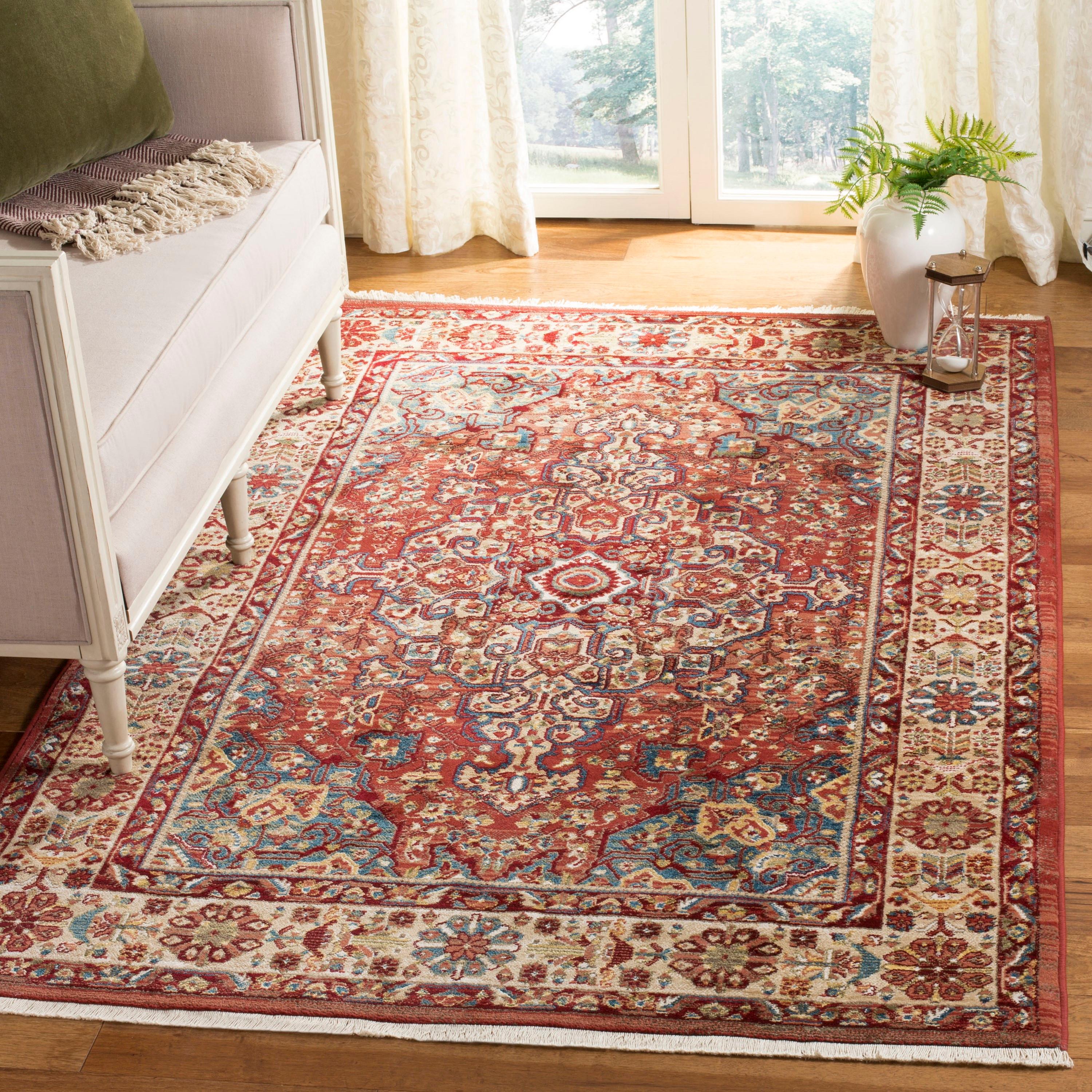 Kashan KSN305 Power Loomed Area Rug - Red/Ivory - 8'x10' - Safavieh.