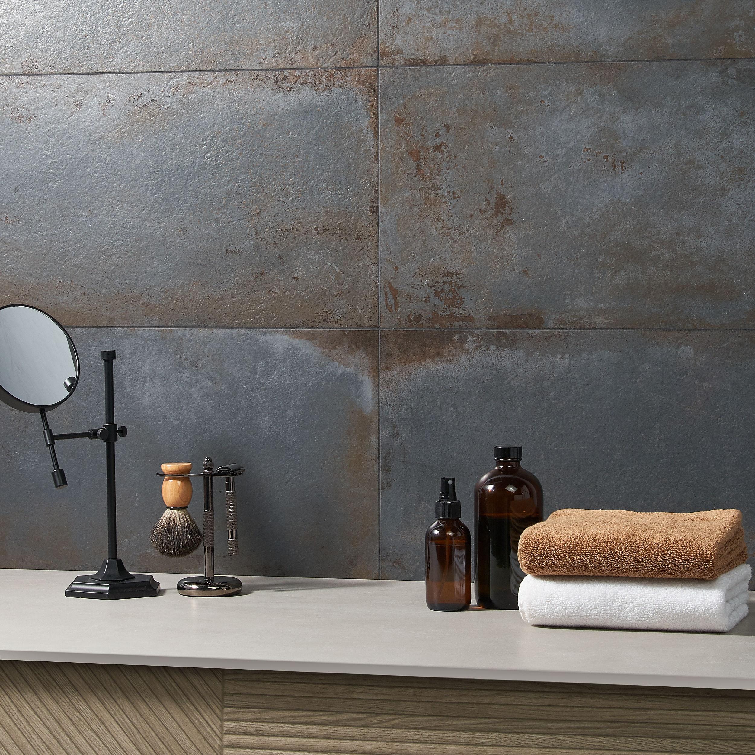 Angela Harris Fuller 12" x 24" Matte Cement Look Porcelain Wall & Floor Tile (11.62 Sq. Ft. / Case)
