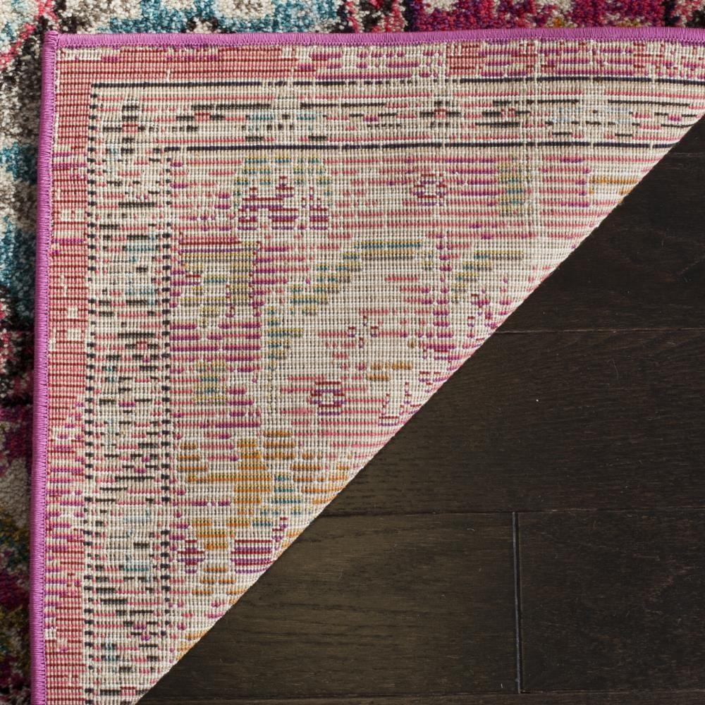 Monaco MNC243 Power Loomed Area Rug - Pink/Multi - 4'x4' - Safavieh.