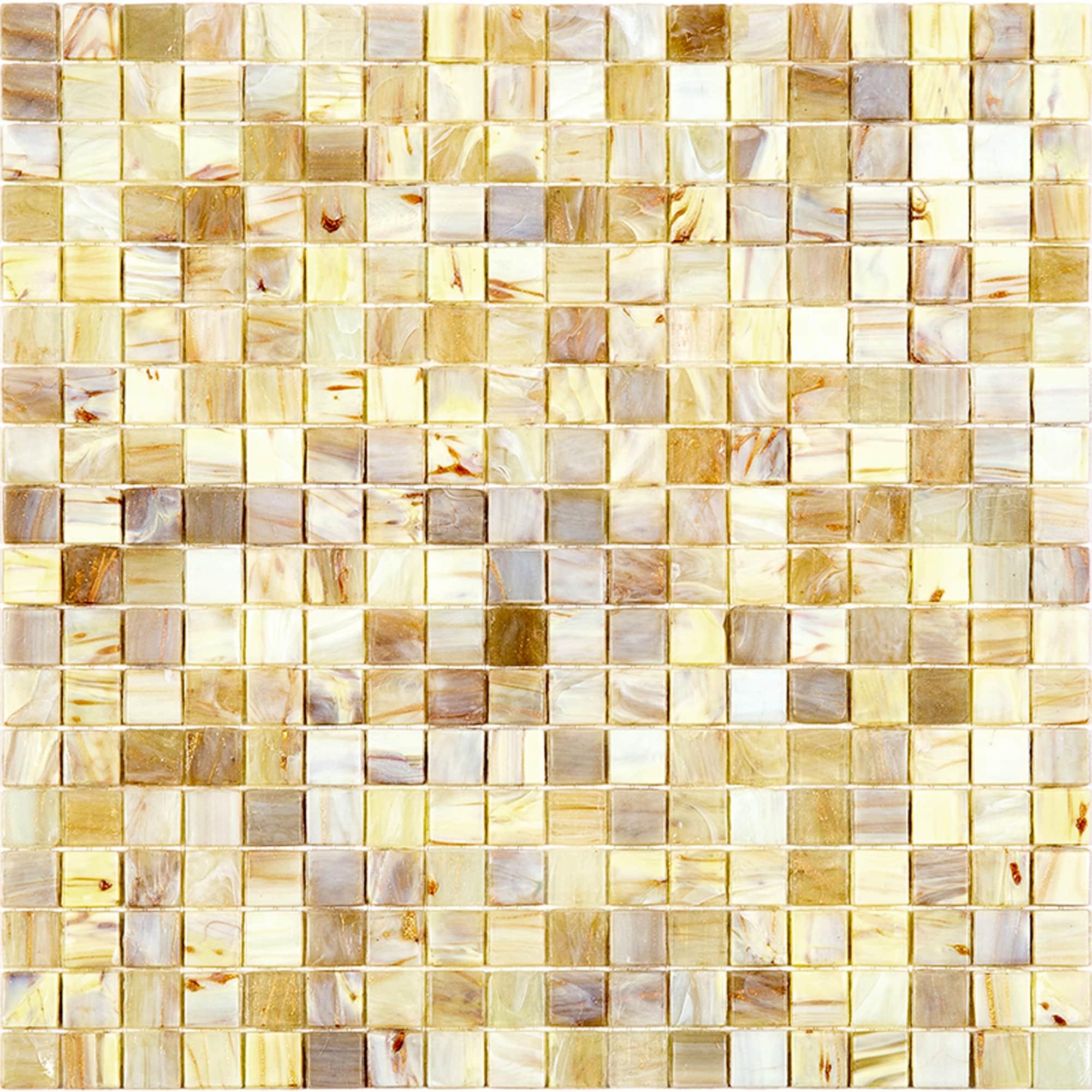 Skosh 0.6" x 0.6" Glass Grid Mosaic Wall & Floor Tile