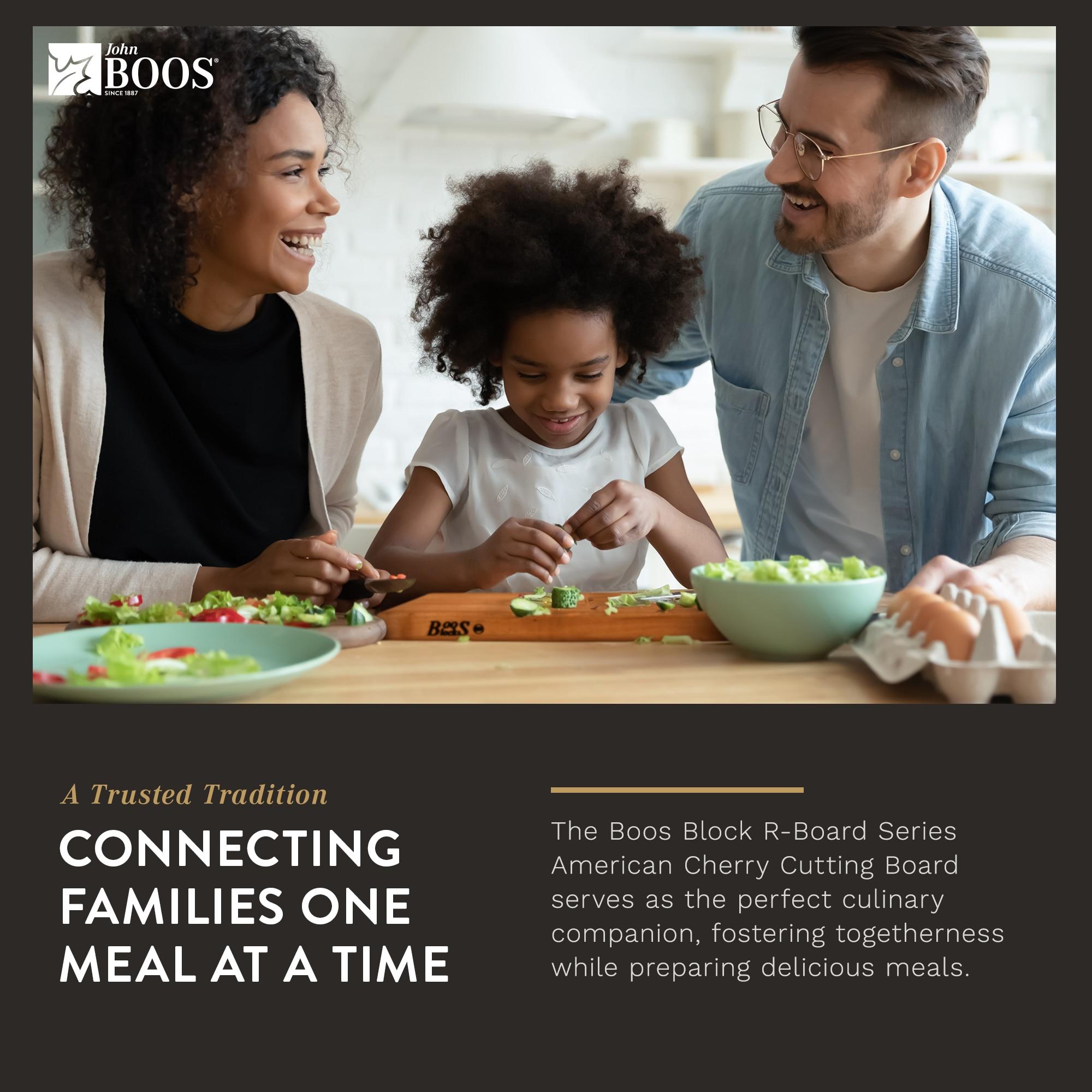 John Boos Boos Block R-Board Series Large Reversible Wood Cutting Board, 1.5-Inch Thickness, 20" x 15" x 1 1/2", Cherry