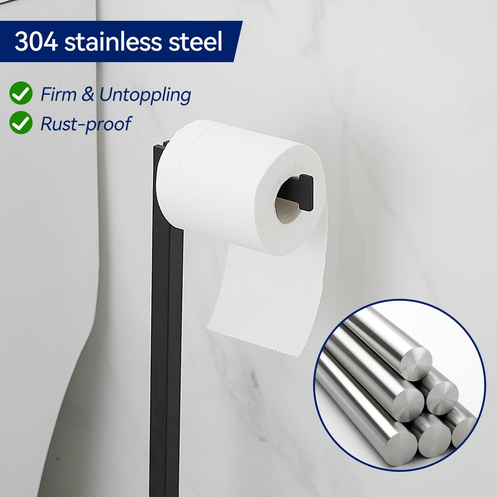 Free Standing Toilet Paper Holder with Weighted Base