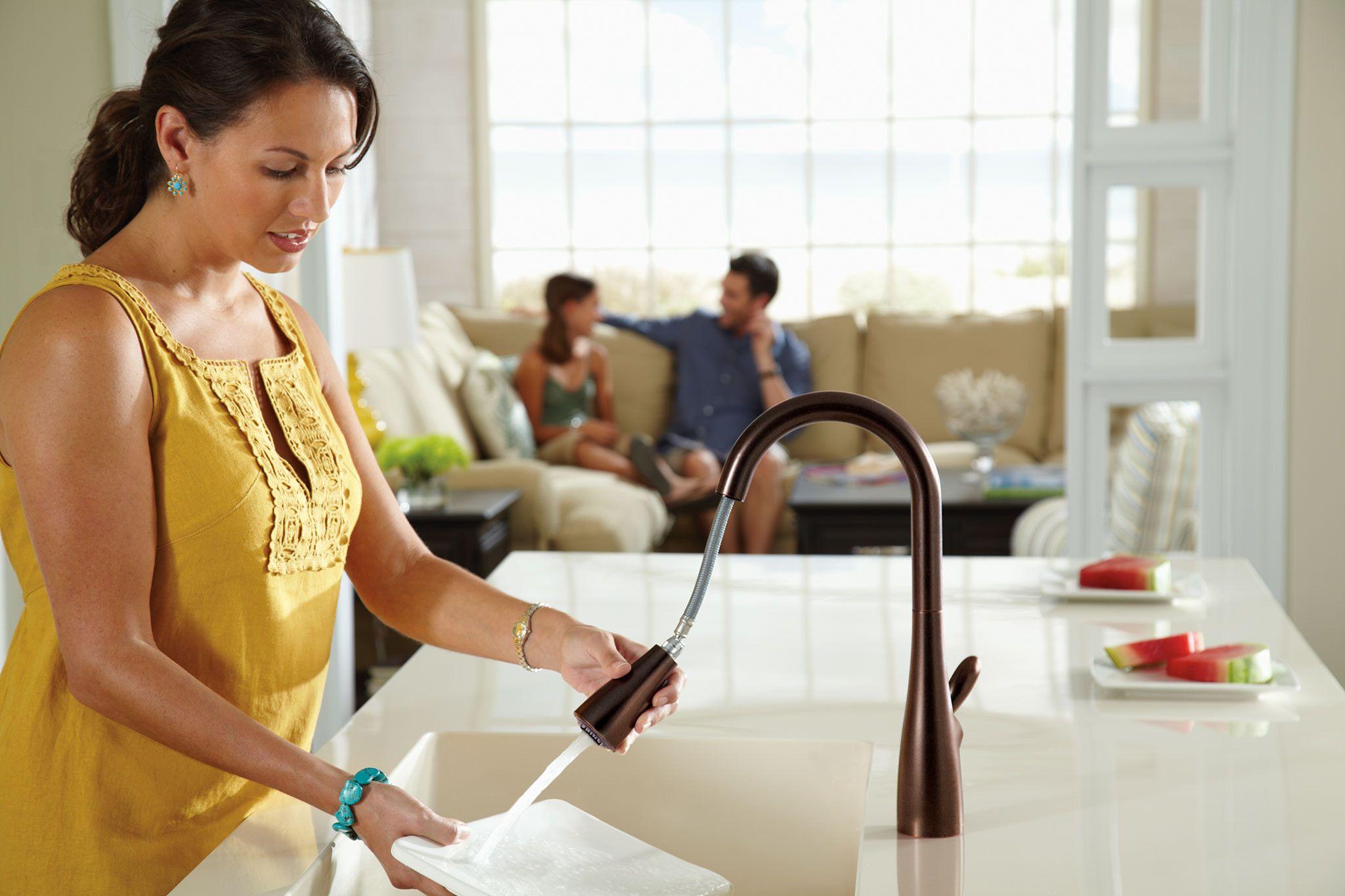 Moen Arbor One Handle High Arc Pulldown Bar Faucet with Reflex Technology