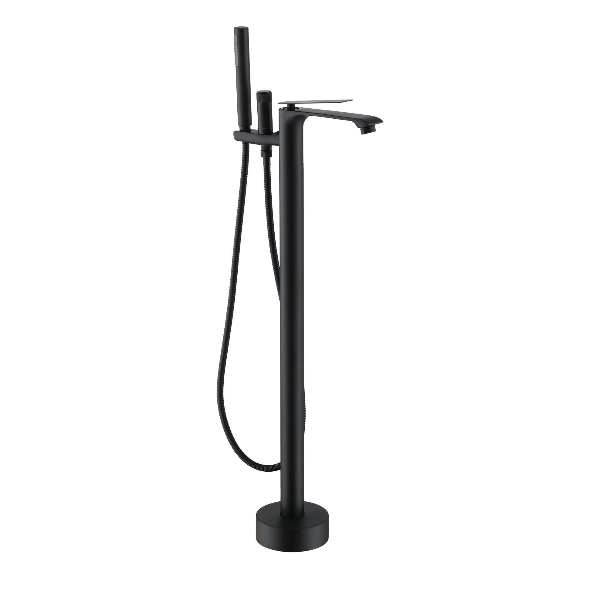 Single Handle Free Standing Bathtub Faucet with Diverter and Handshower