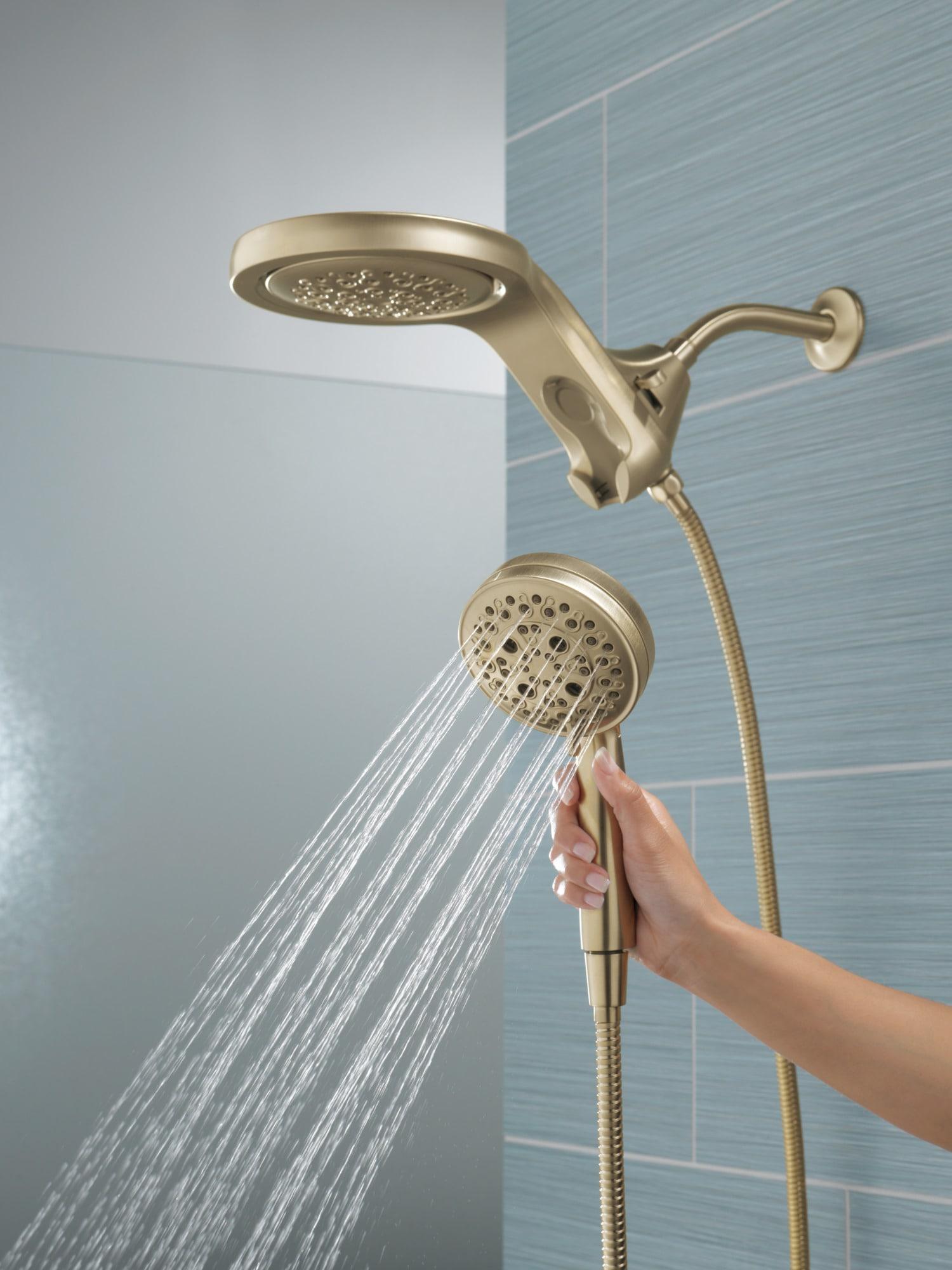 Hydrorain 5 Spray Dual Shower Head and Handheld Shower with Lumicoat and H2Okinetic 2.5 GPM