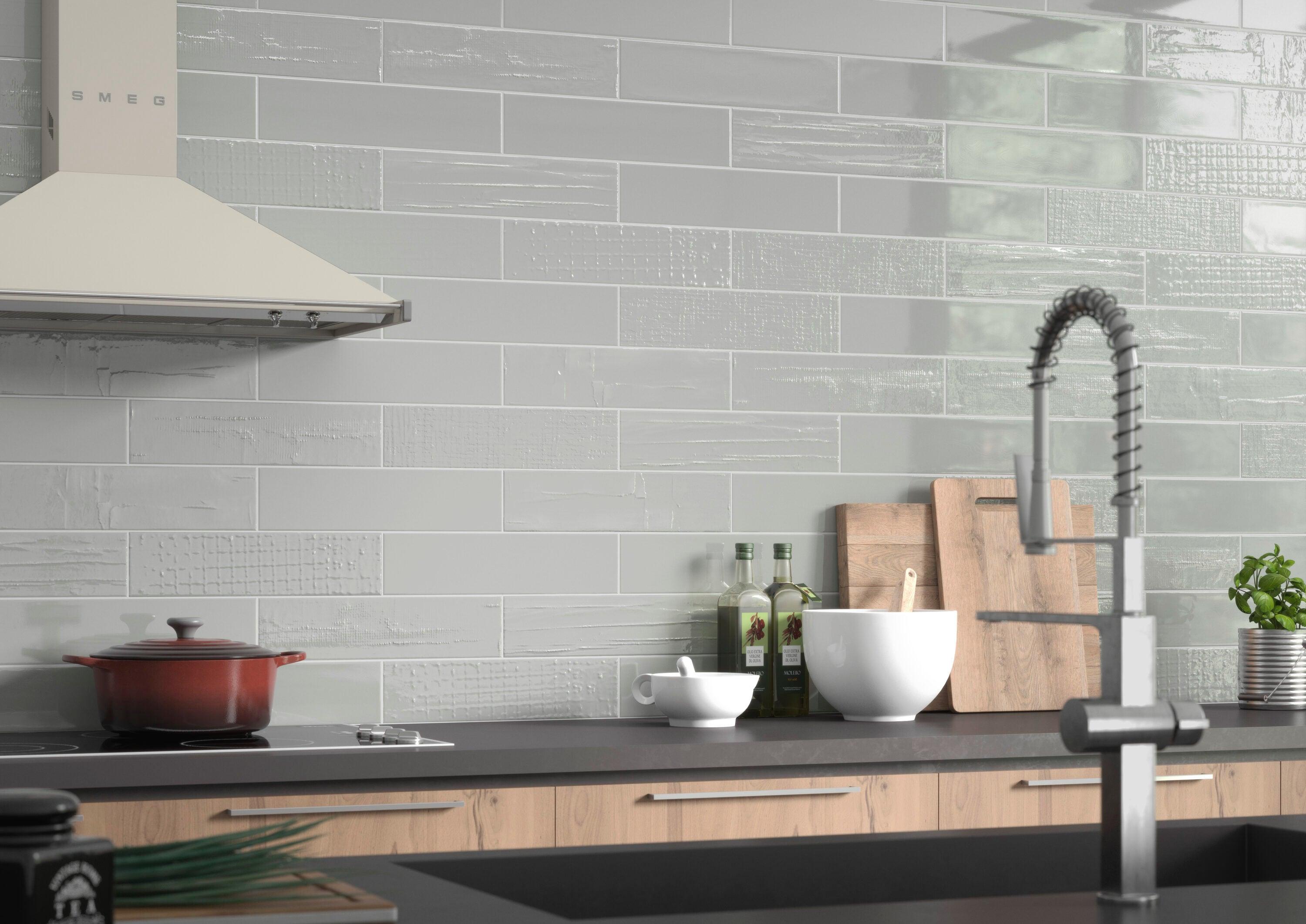 Andova Perfecto-Marvelli 4-in. x 16-in. Subway Textured Glossy Ceramic Wall Tile