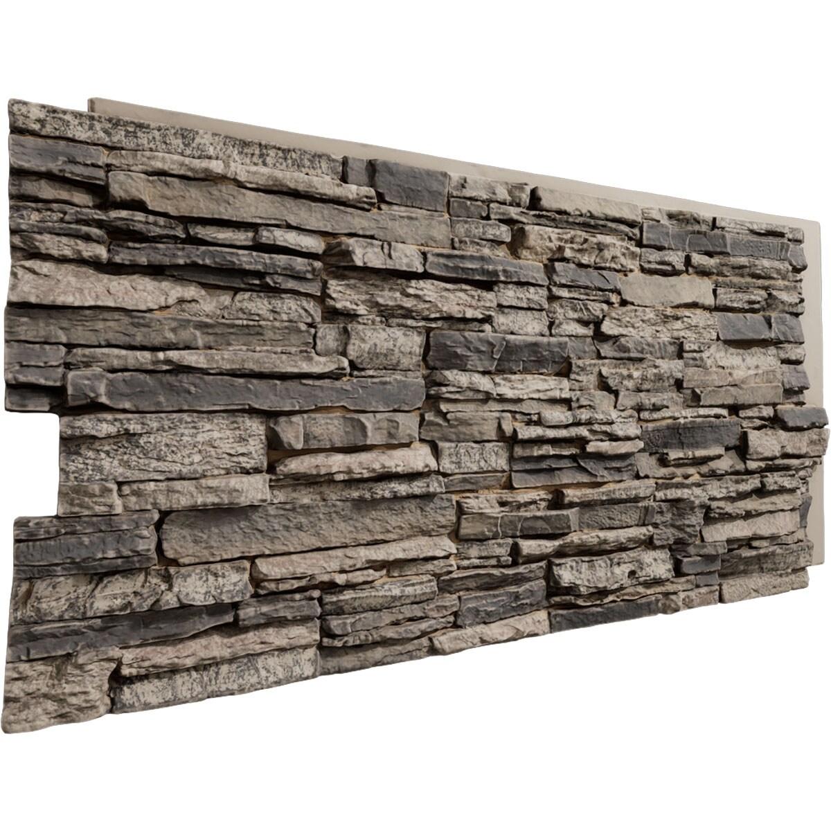 Canyon Ridge Stacked Faux Stone 45.75" x 24.5" Wall Paneling