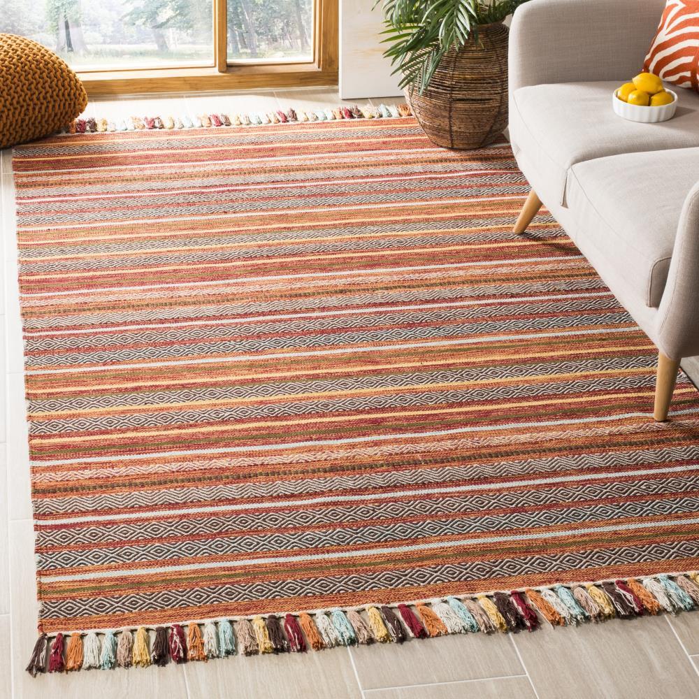 Montauk MTK901 Hand Woven Indoor Area Rug - Rust/Multi - 8'x10' - Safavieh.