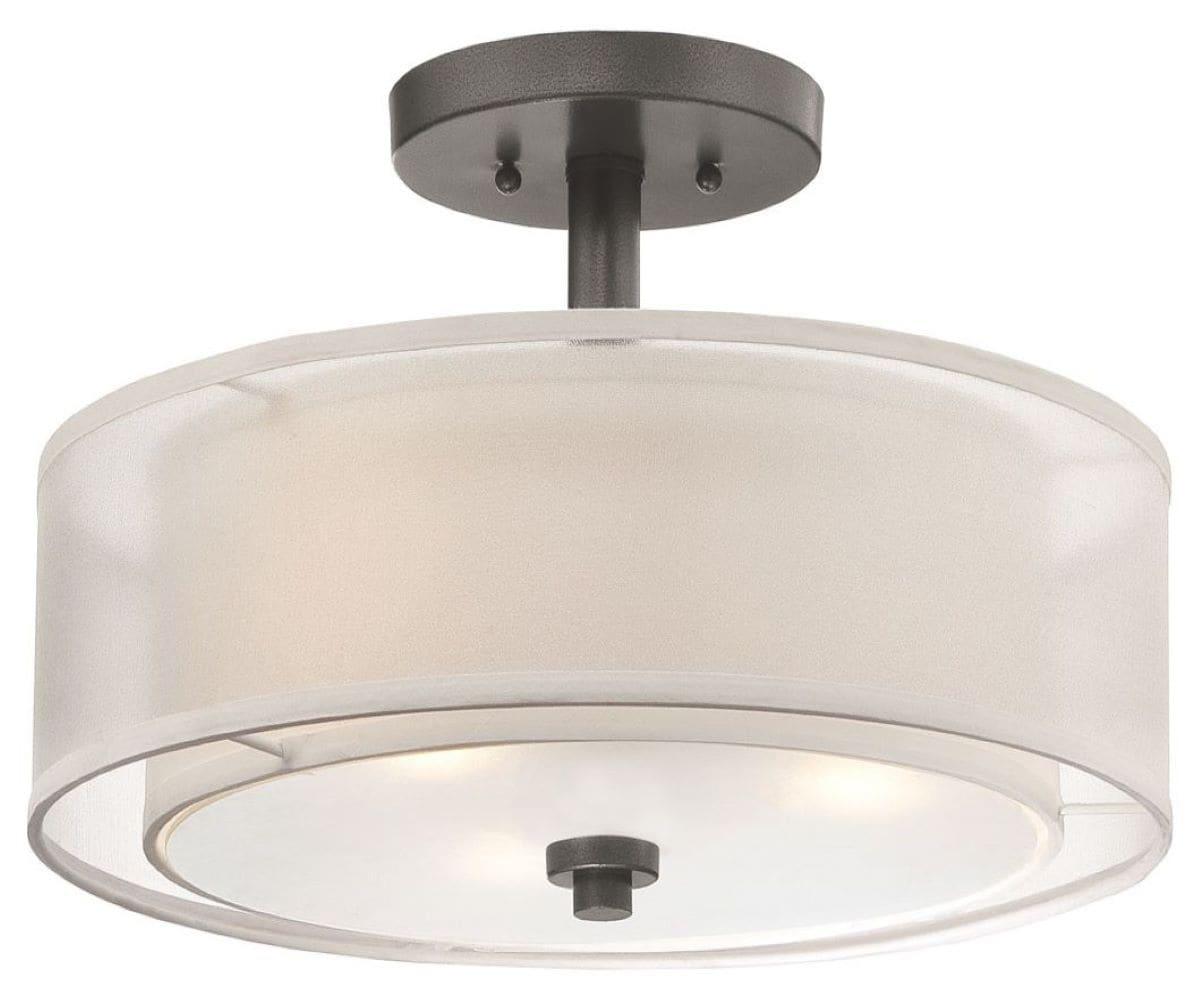 Minka Lavery - Parsons Studio - 3 Light Semi-Flush Mount in Transitional Style -