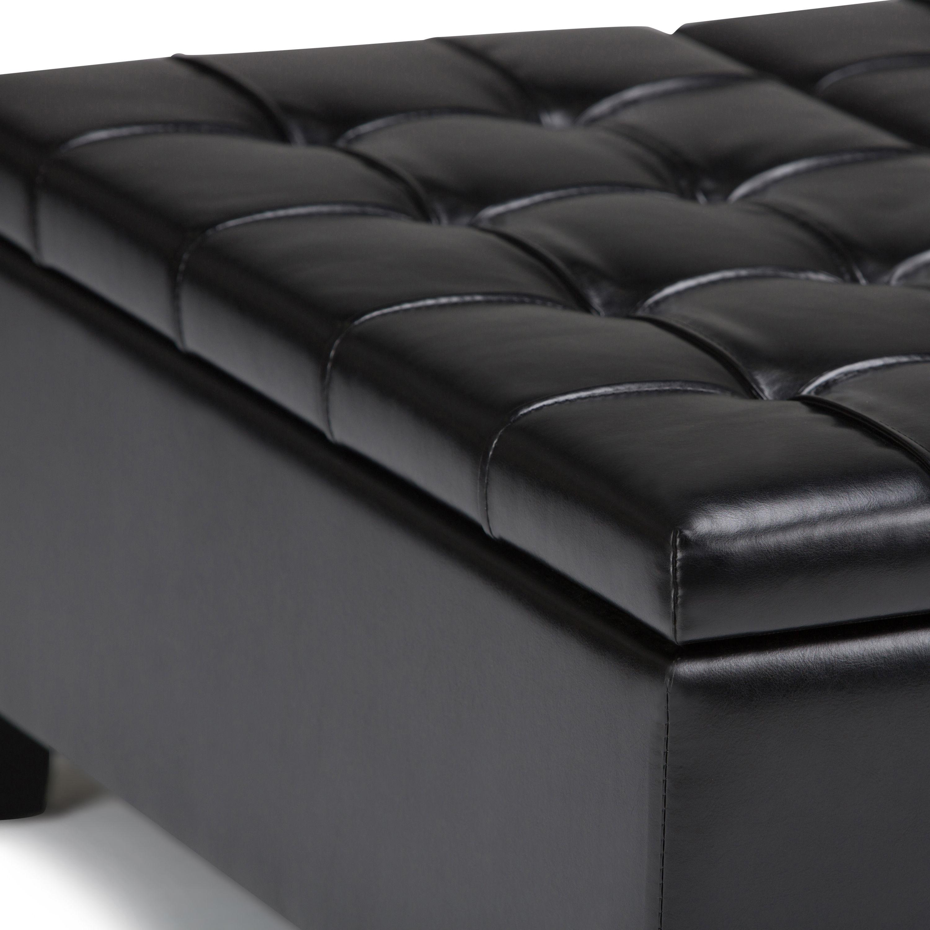 Simpli Home Harrison Coffee Table Storage Ottoman