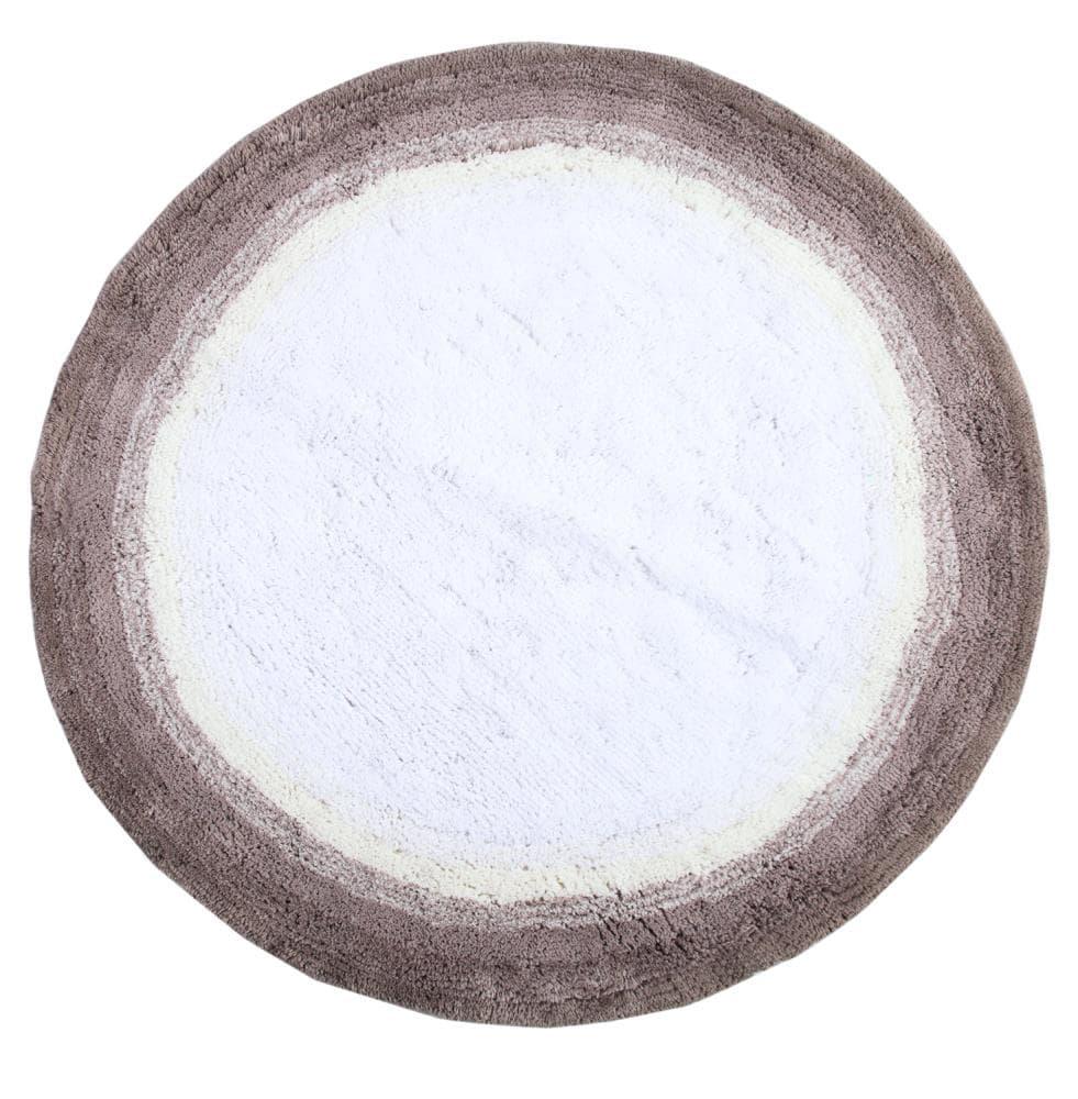 Better Trends 30" Round Torrent Collection 100% Cotton Bath Rug Beige: Machine Washable, Tufted, Ombre Design