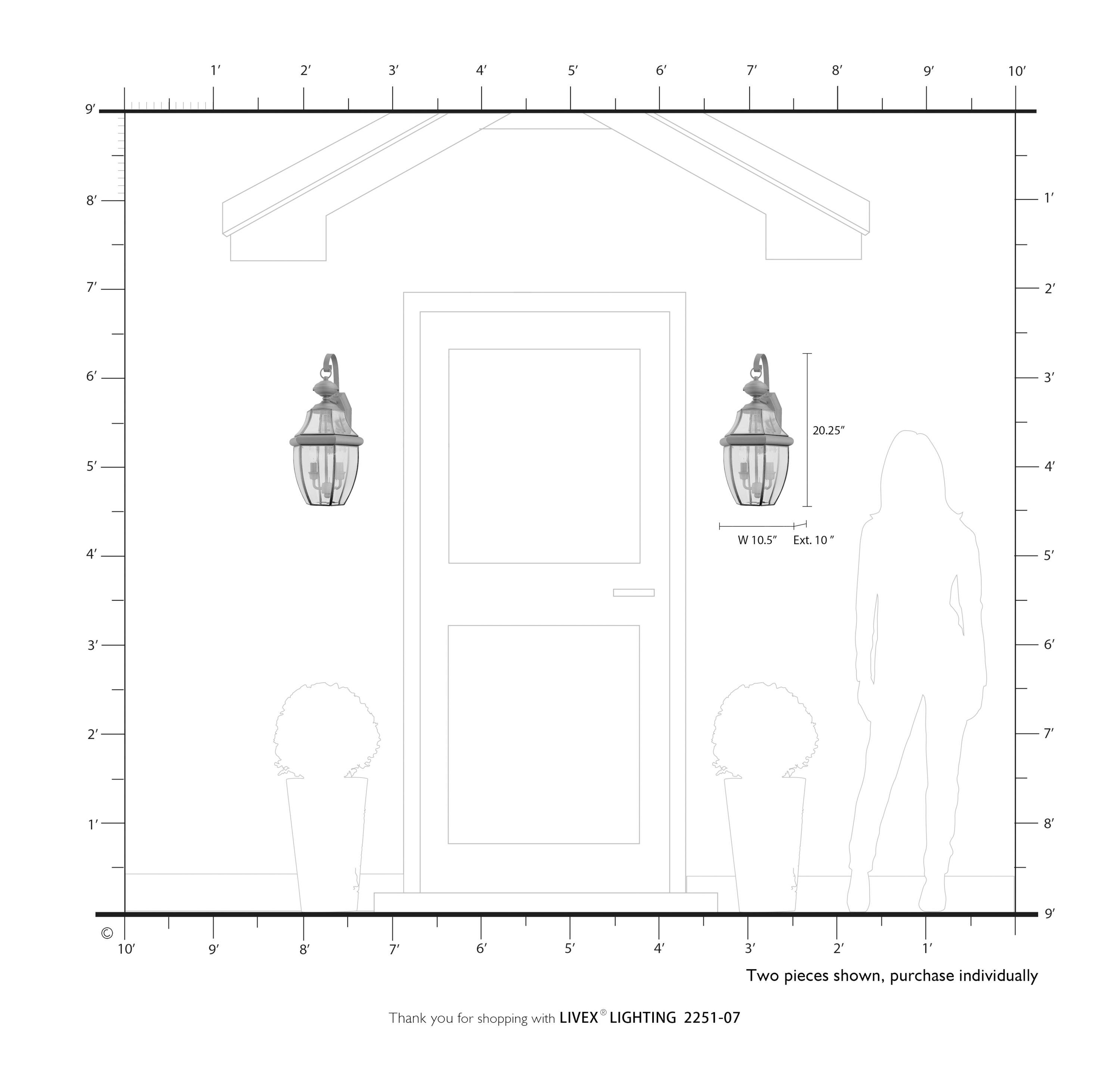 Livex Lighting Monterey 2 - Light Wall Light in  Bronze