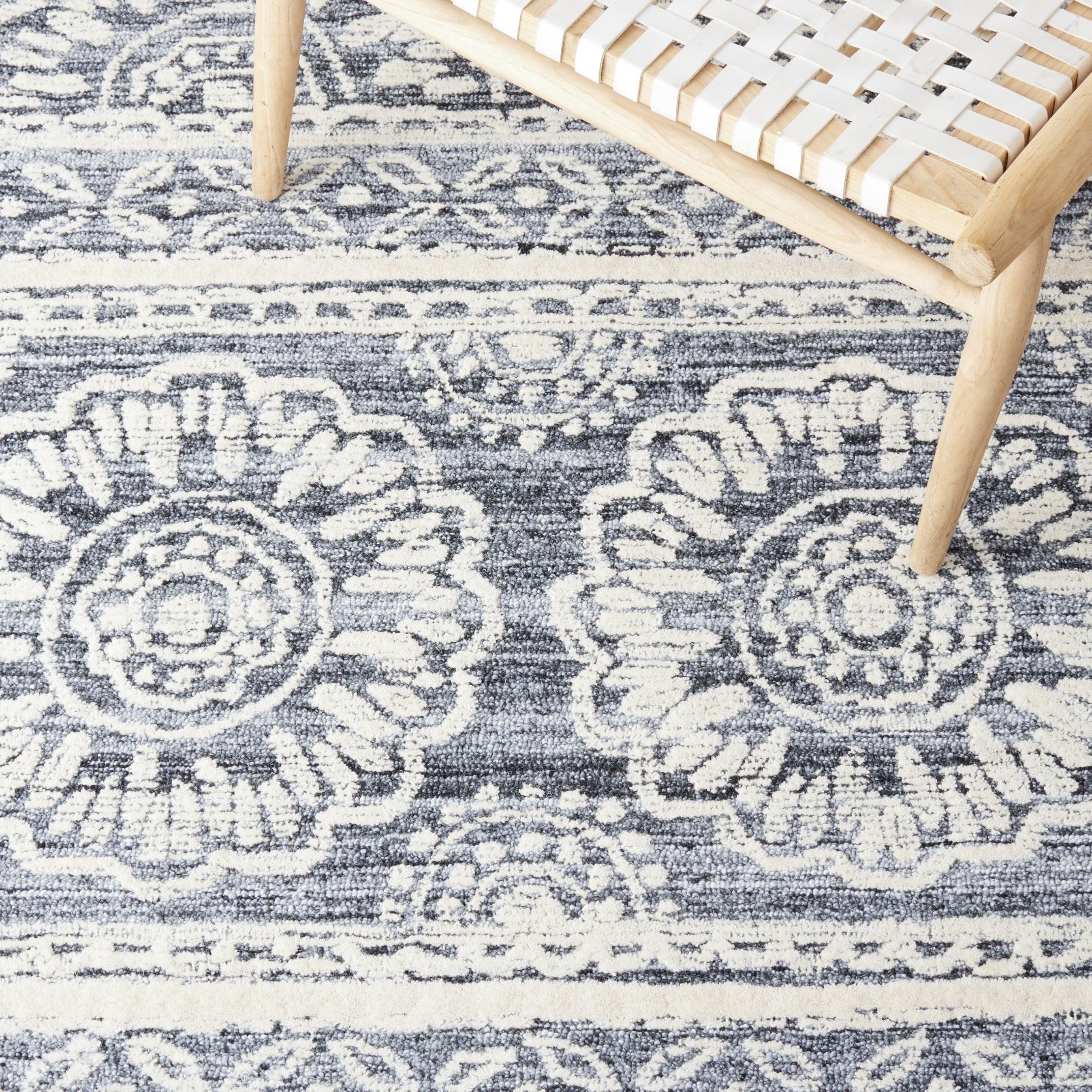 Metro MET910 Hand Tufted Area Rug - Gray/Ivory - 3'x5' - Safavieh.
