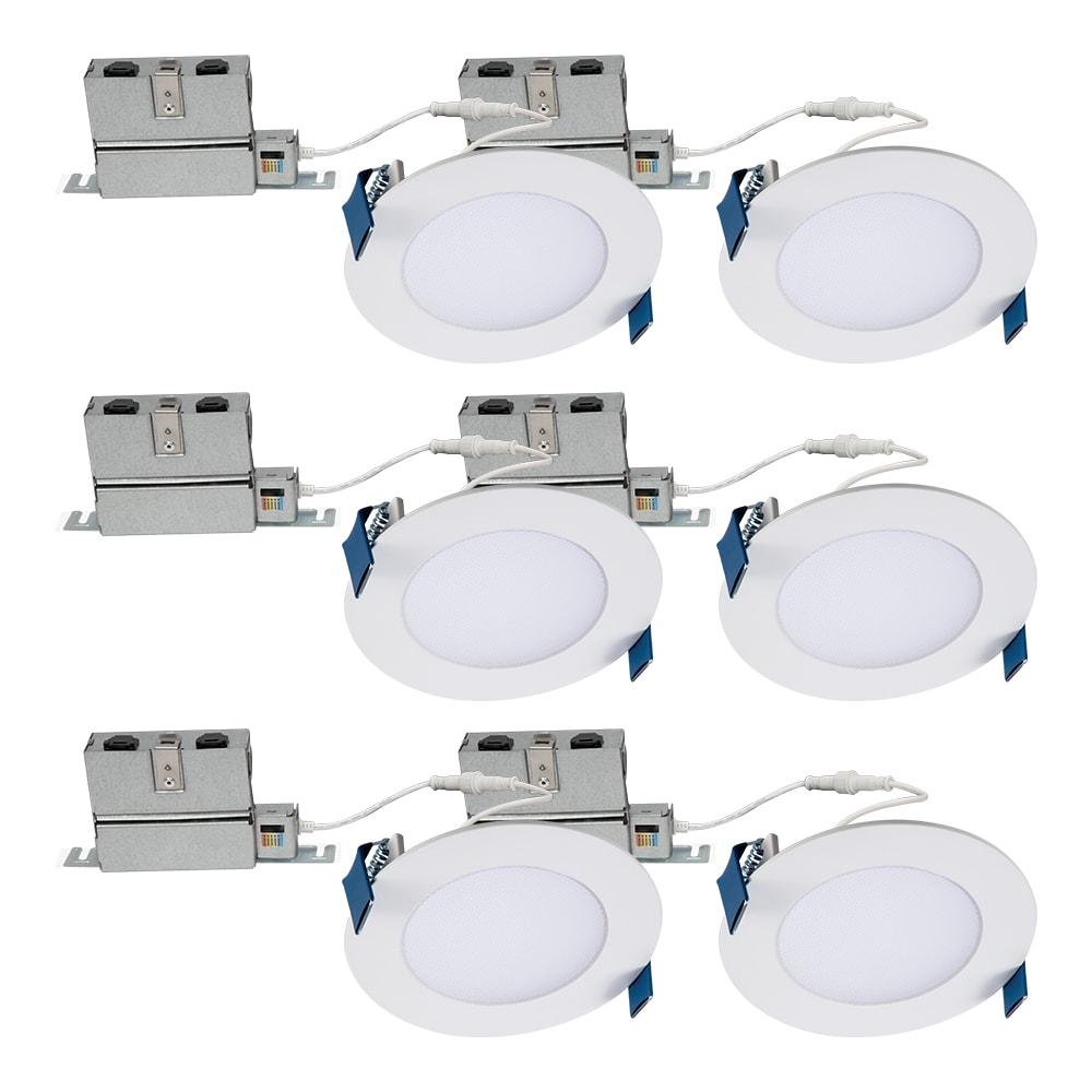 White Aluminum 4-Inch Canless LED Recessed Lighting Kit