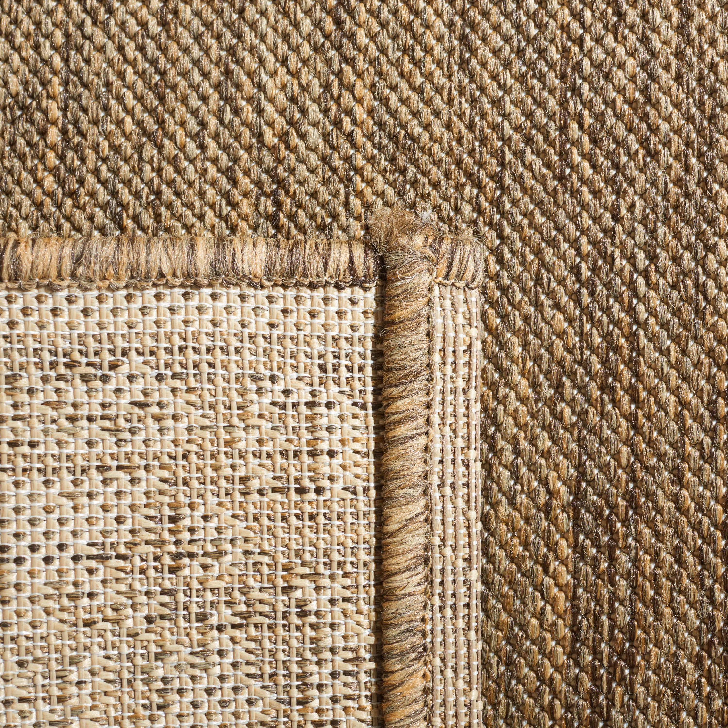 SAFAVIEH Beach House Harding Traditional Indoor/Outdoor Area Rug Cream/Beige, 6'7" x 6'7" Square