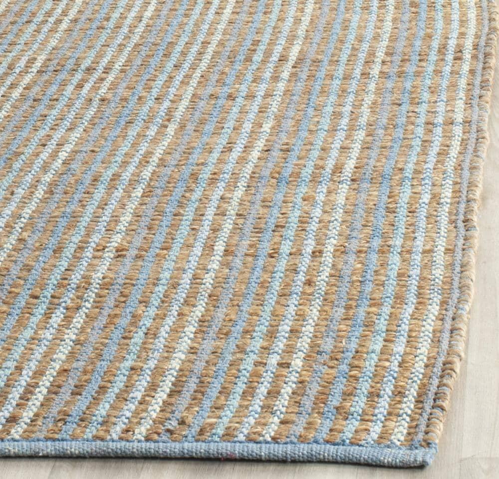 SAFAVIEH Cape Cod Ivana Braided Striped Area Rug, 10' x 14', Grey