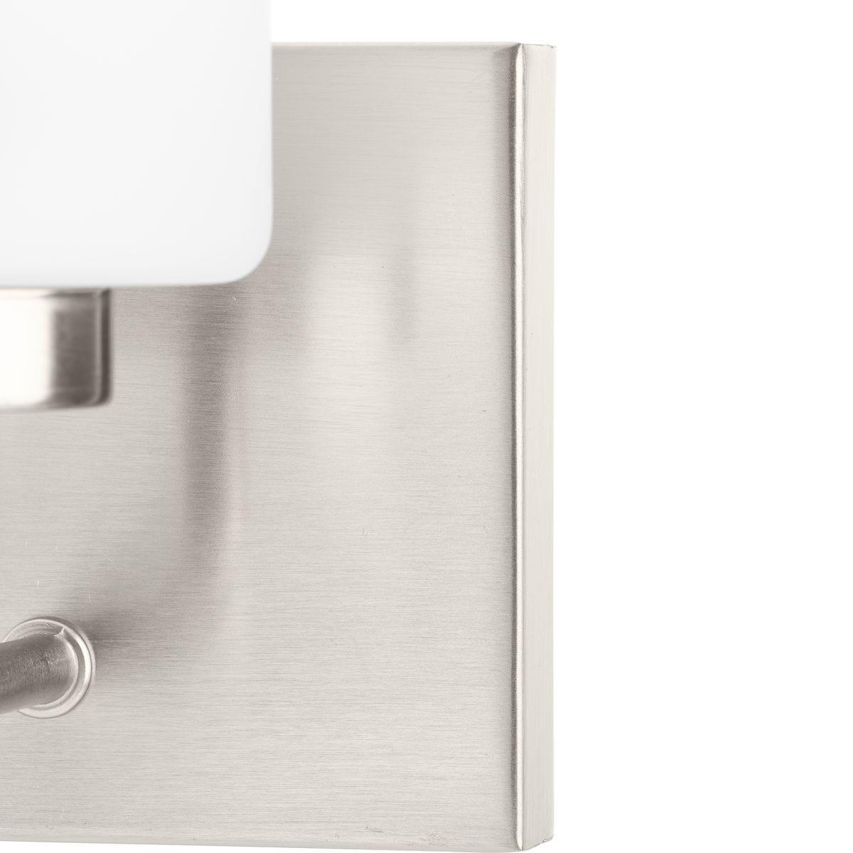 Progress Lighting Merry Collection 2-Light Brushed Nickel Etched Glass Transitional Bath Vanity Light