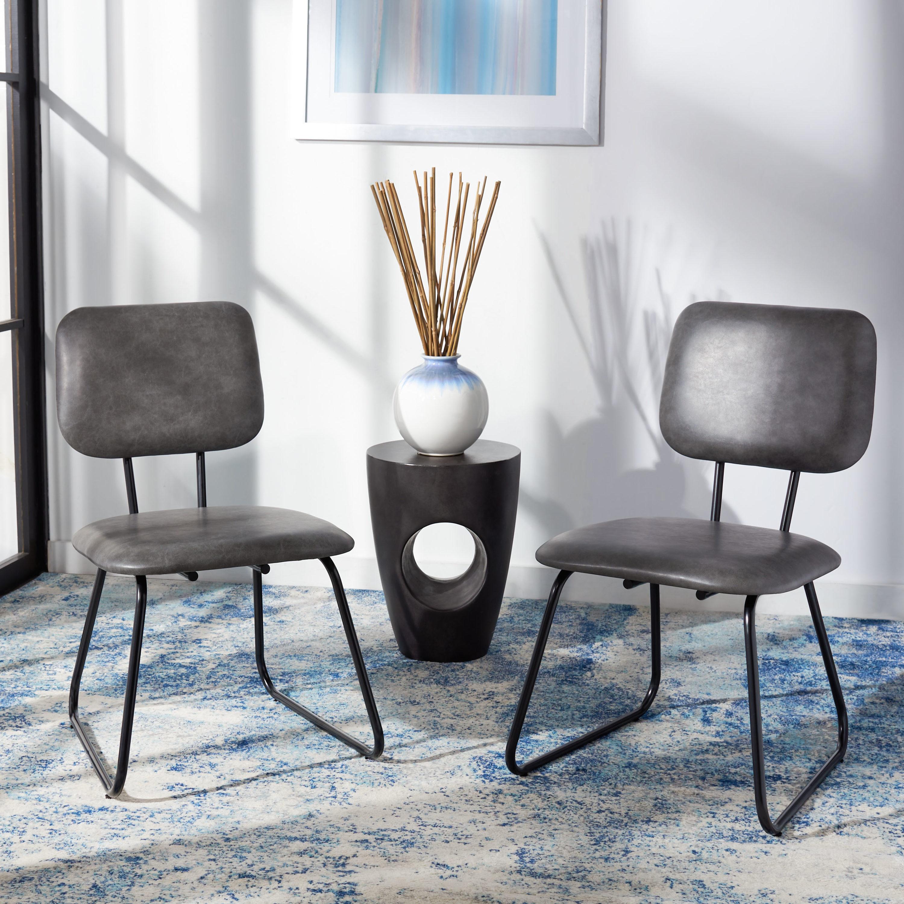 Chavelle Side Chair (Set Of 2) - Grey/Black - Safavieh