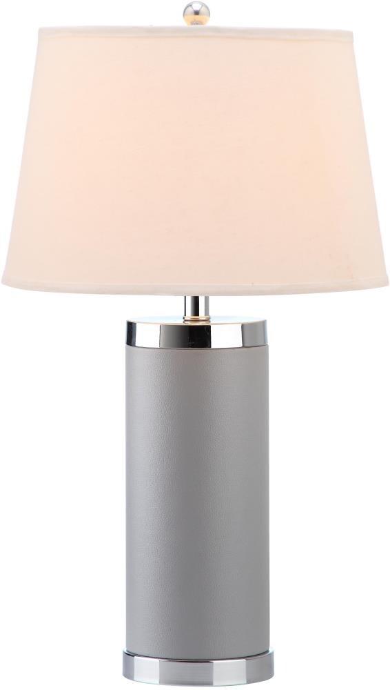 Leather Column Table Lamp (Set of 2) - Grey - Safavieh.