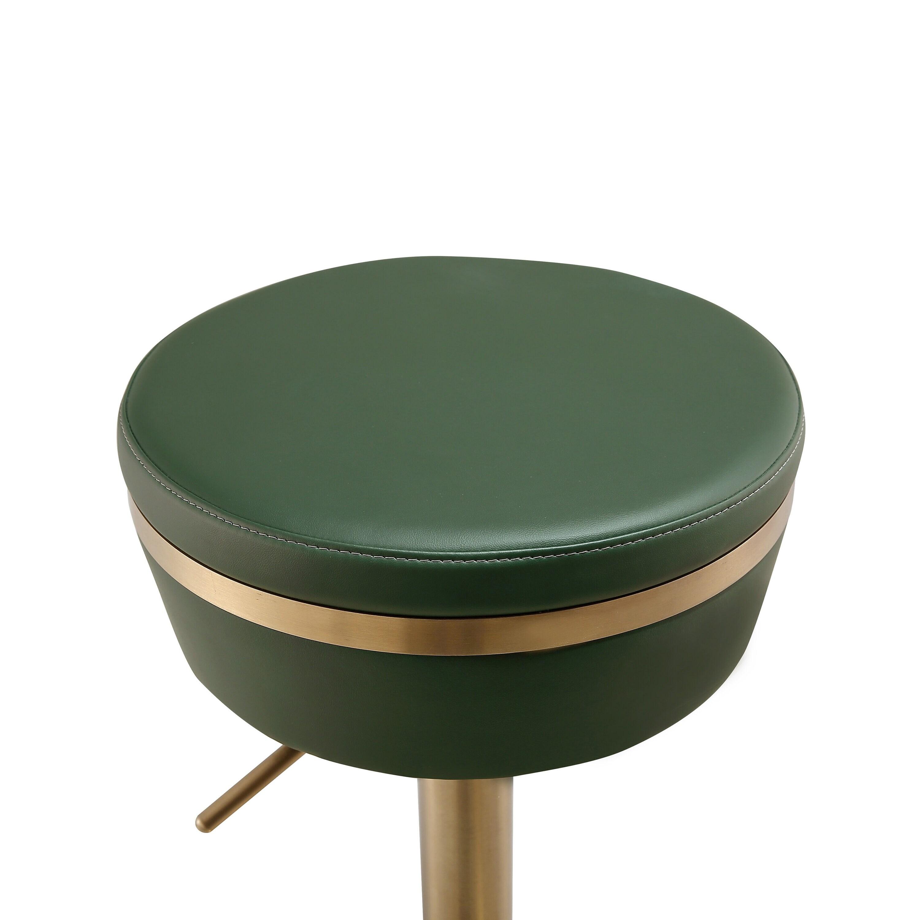 Astro Performance Vegan Leather Adjustable Stool Green Adjustable