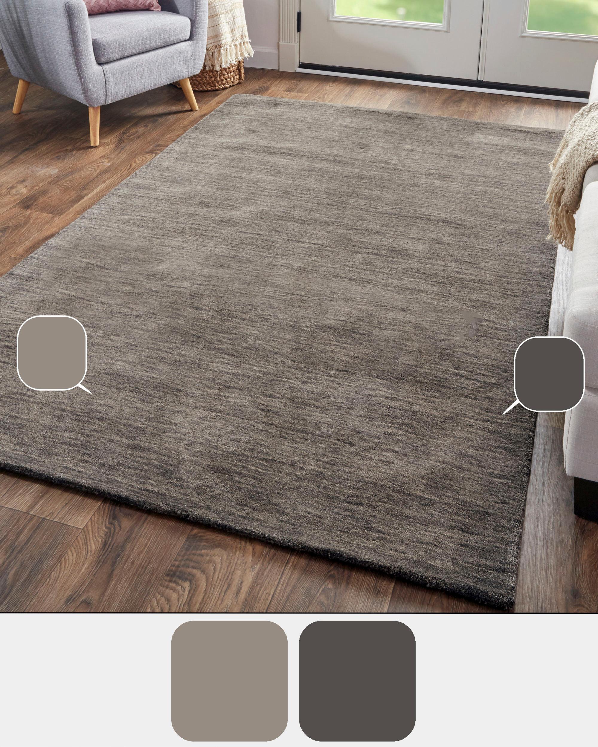 Handmade Tufted Wool Charcoal Area Rug