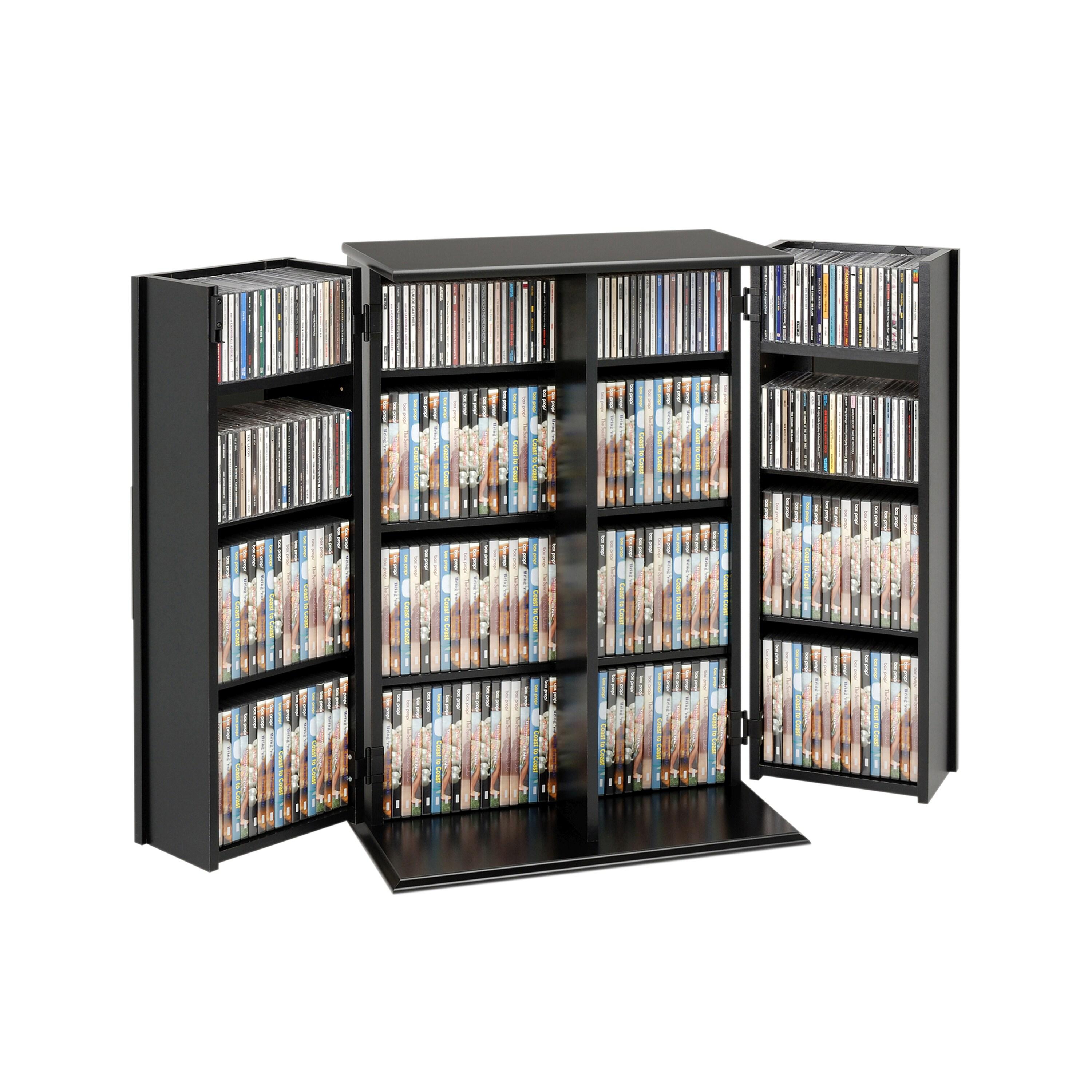 Locking Media Storage Cabinet Black - Prepac