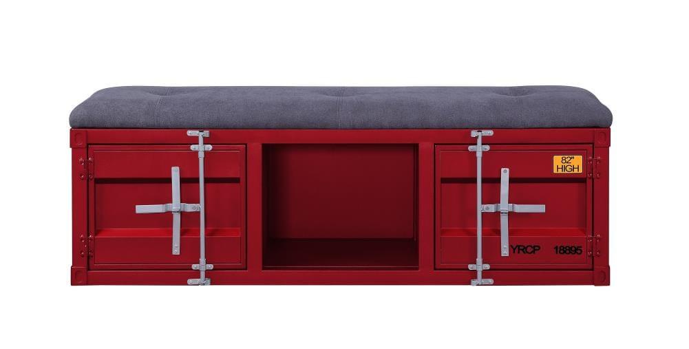 Acme Cargo Fabric Upholstered Storage Bench