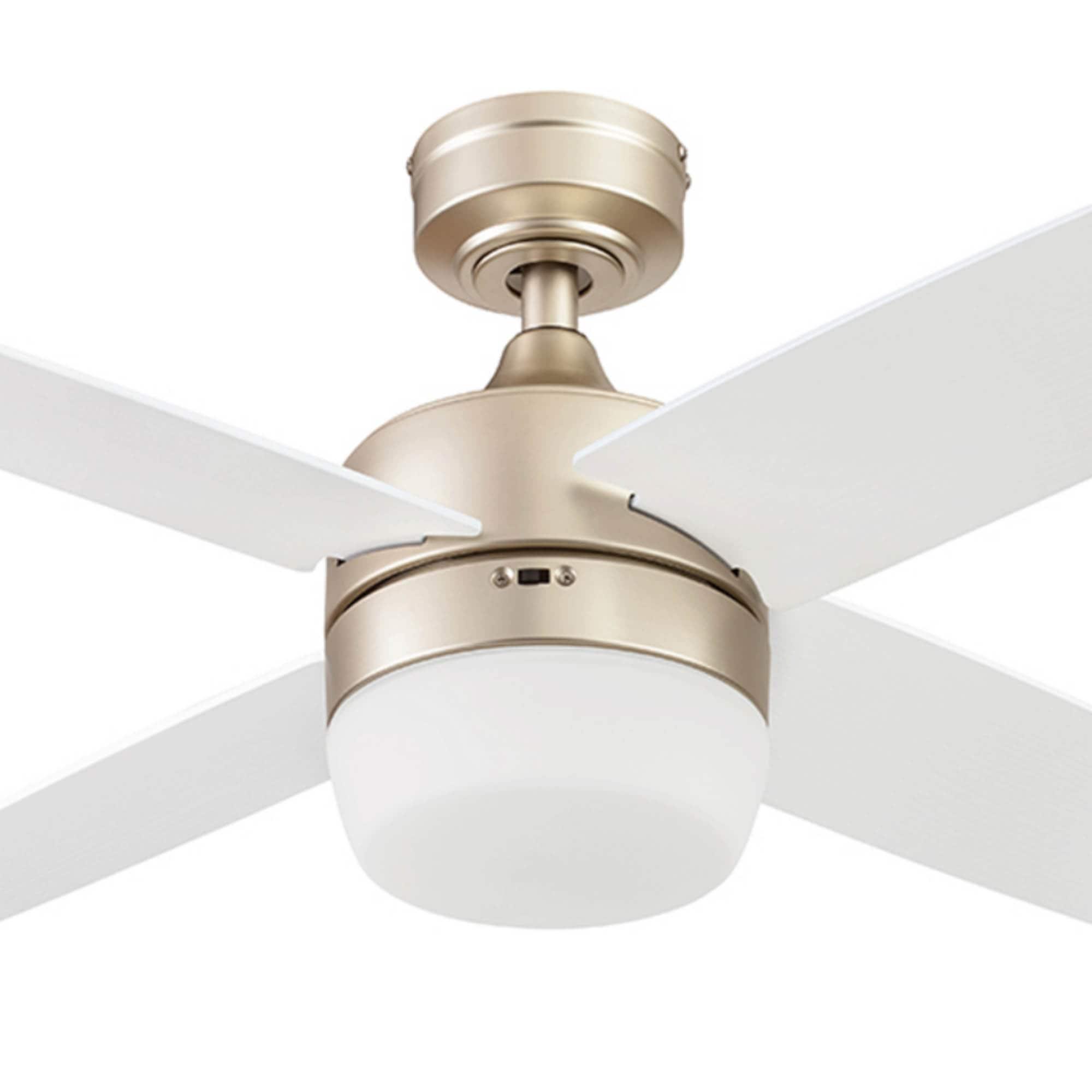 Prominence Home Atlas 44" Champagne Ceiling Fan with Light, Remote Control, 4 Blades & Reverse Airflow