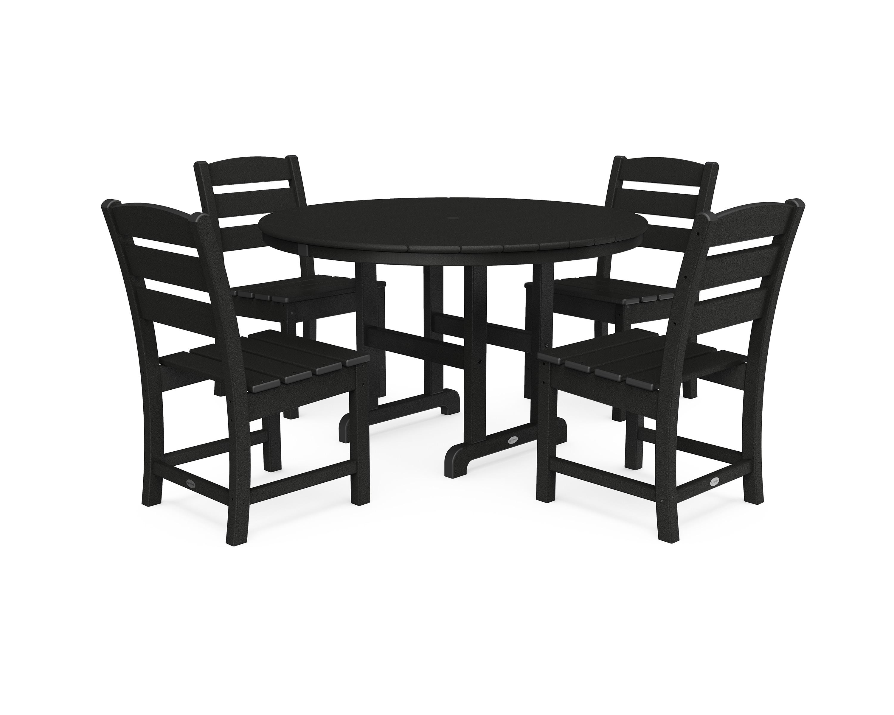 Lakeside 5-Piece Round Farmhouse Side Chair Dining Set