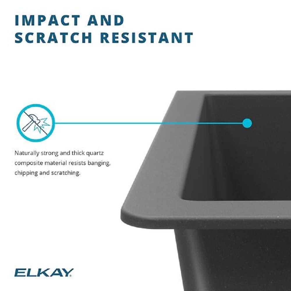 Elkay Quartz Classic 24-5/8" x 18-1/2" x 9-1/2", Single Bowl Undermount Sink, Quartz