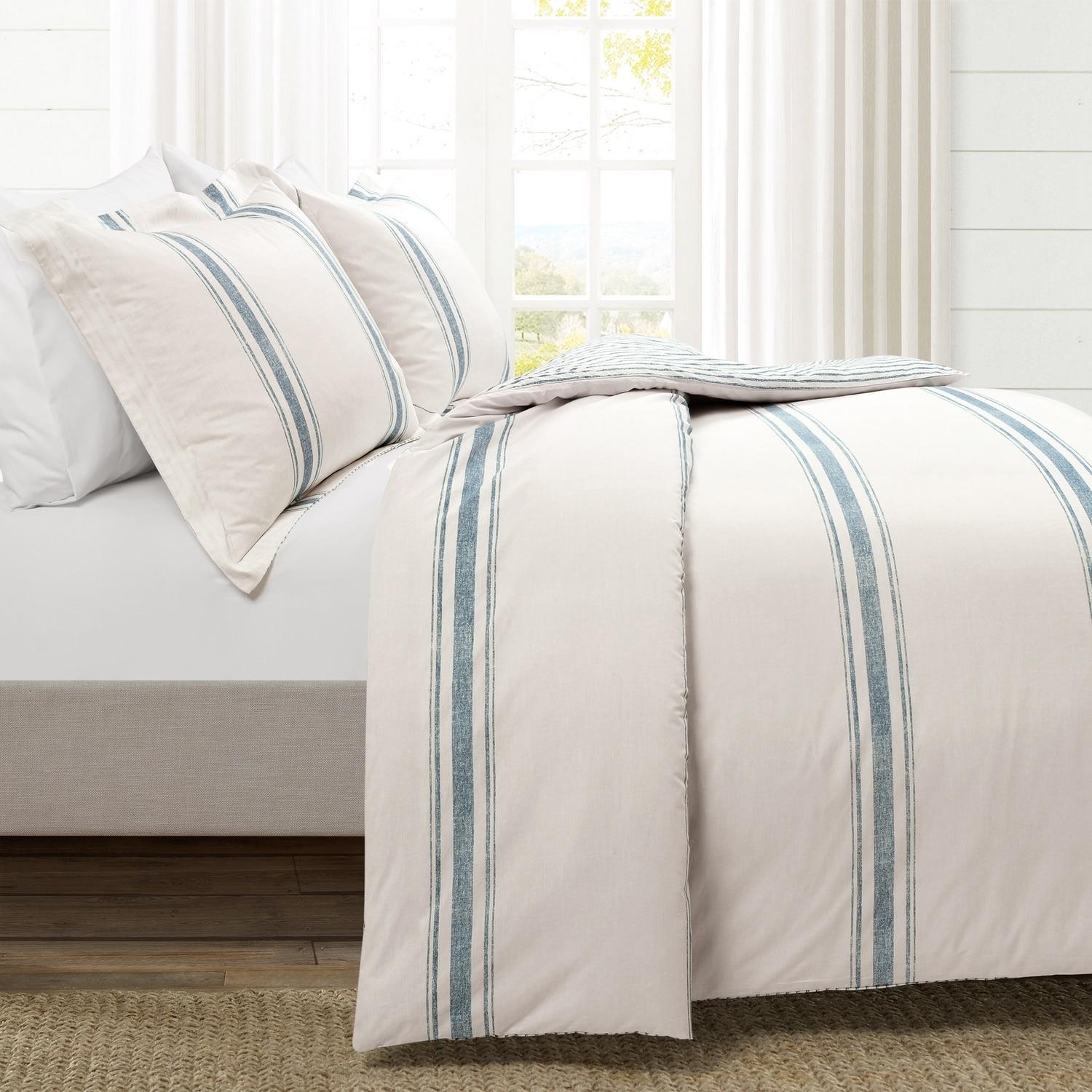 Standard Cotton 460 TC Reversible 3 Piece Duvet Cover Set