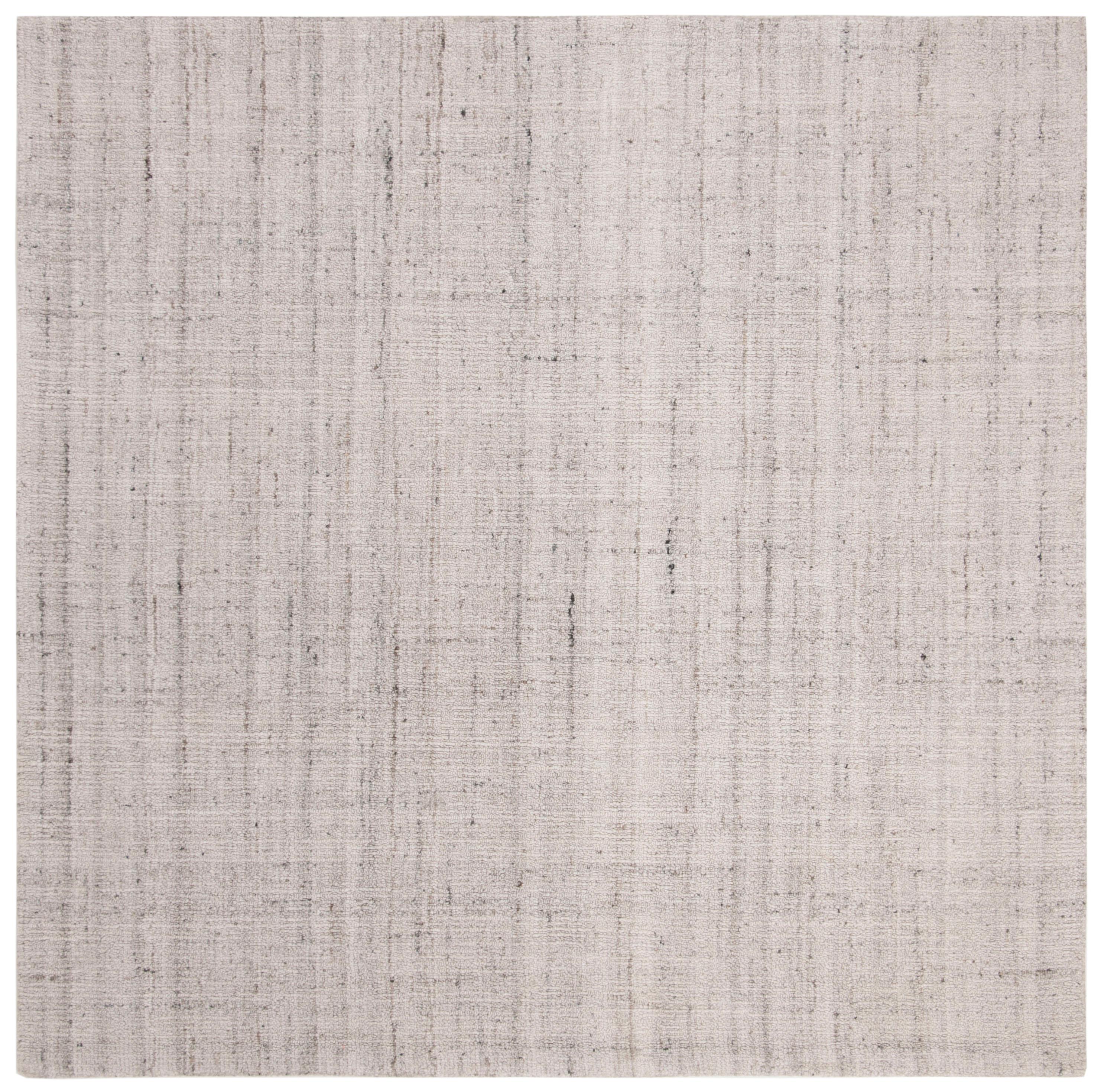 Abstract ABT141 Handmade Indoor Area Rug - Light Grey - 8'x8' - Safavieh