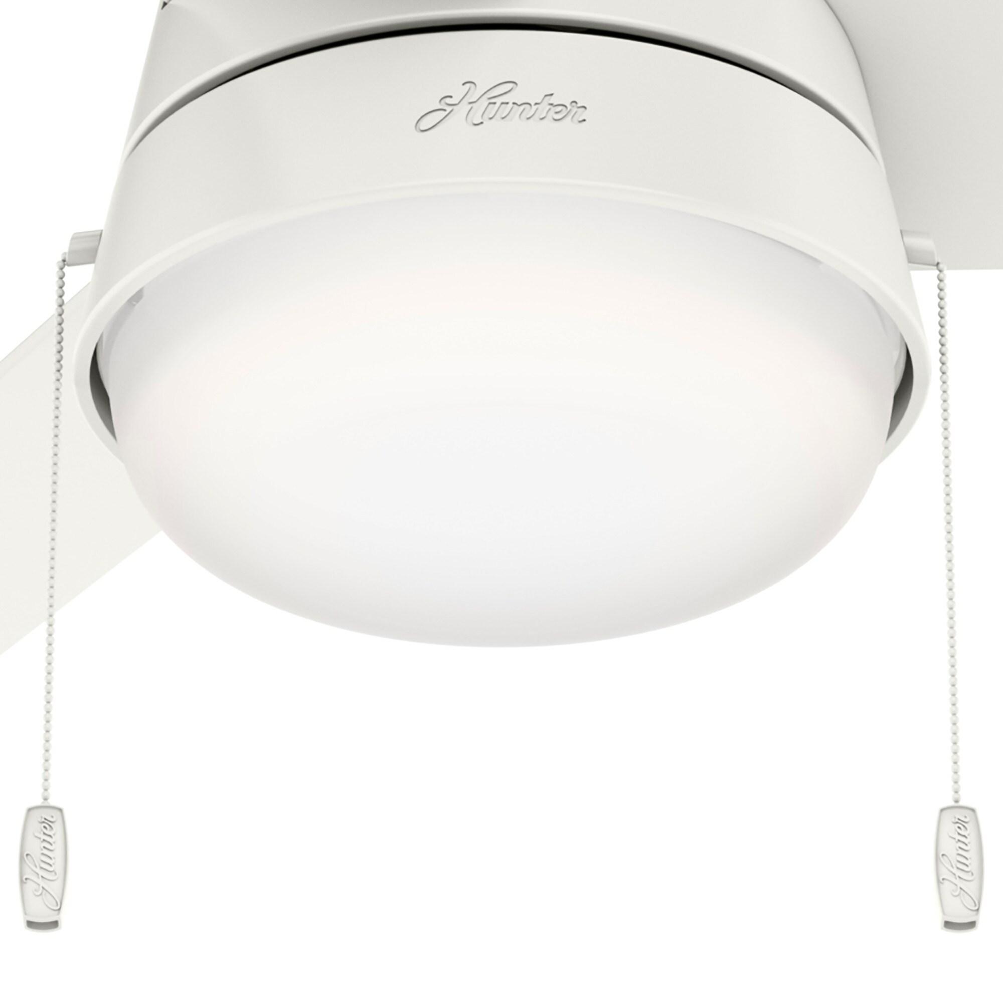 Hunter Fan 52" Aker 3 - Blade Indoor Standard Ceiling Fan with Pull Chain and Light Kit Included