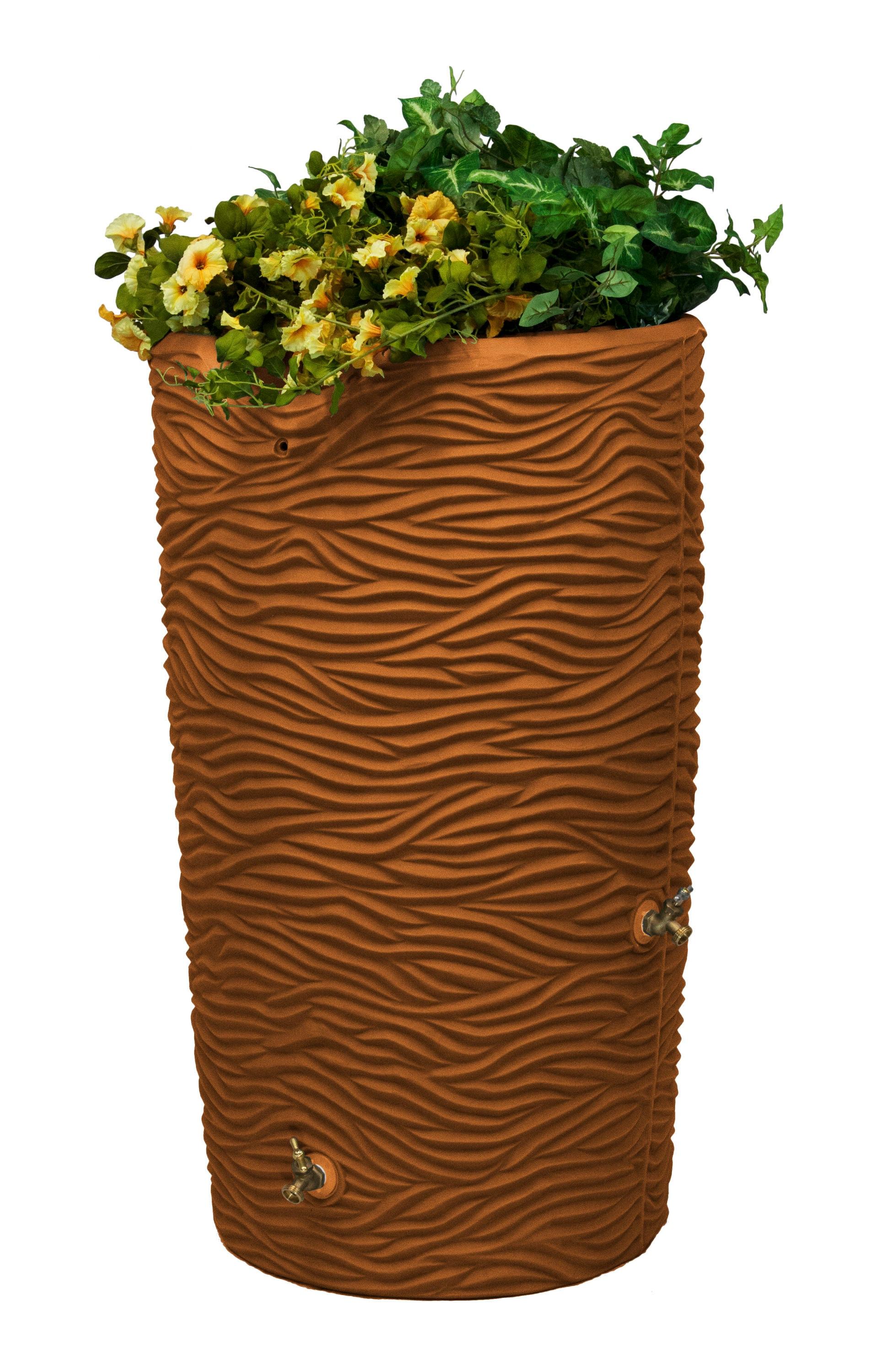 Loon Peak® Loon Peak® 65 Gallons Plastic Drainable Planter Rain Barrel