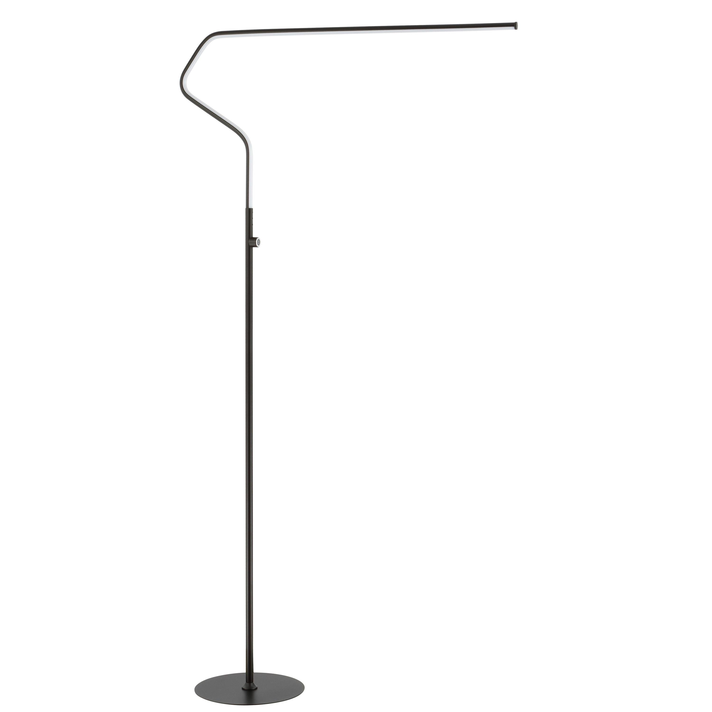 JONATHAN Y JYL7020B Julian 65.25" Integrated LED Metal Floor Lamp, Minimalistic, Modern, Contemporary for living room, dinning room, bedroom, office, Black