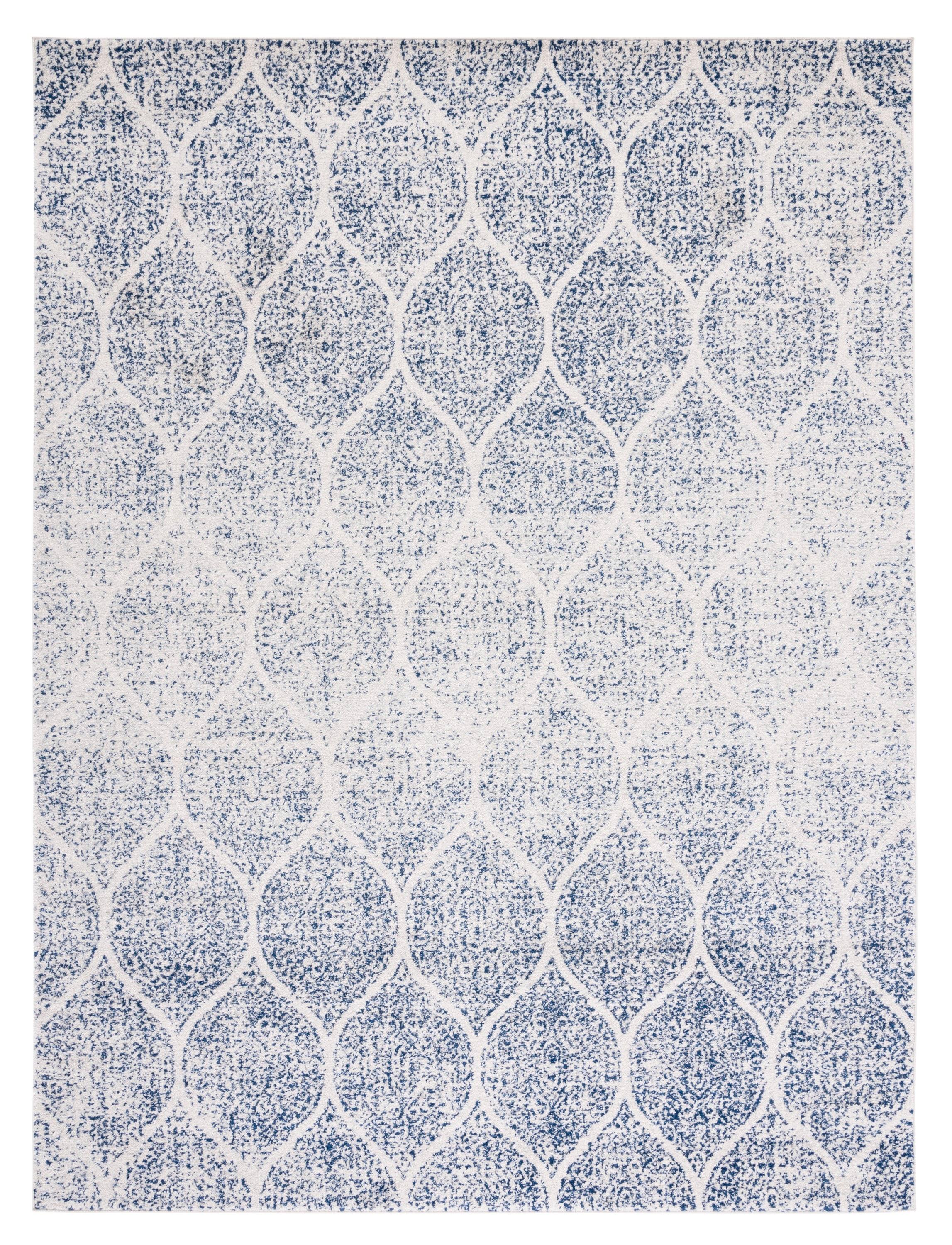 Madison MAD604 Power Loomed Area Rug - Cream/Royal Blue - 8'x10' - Safavieh.