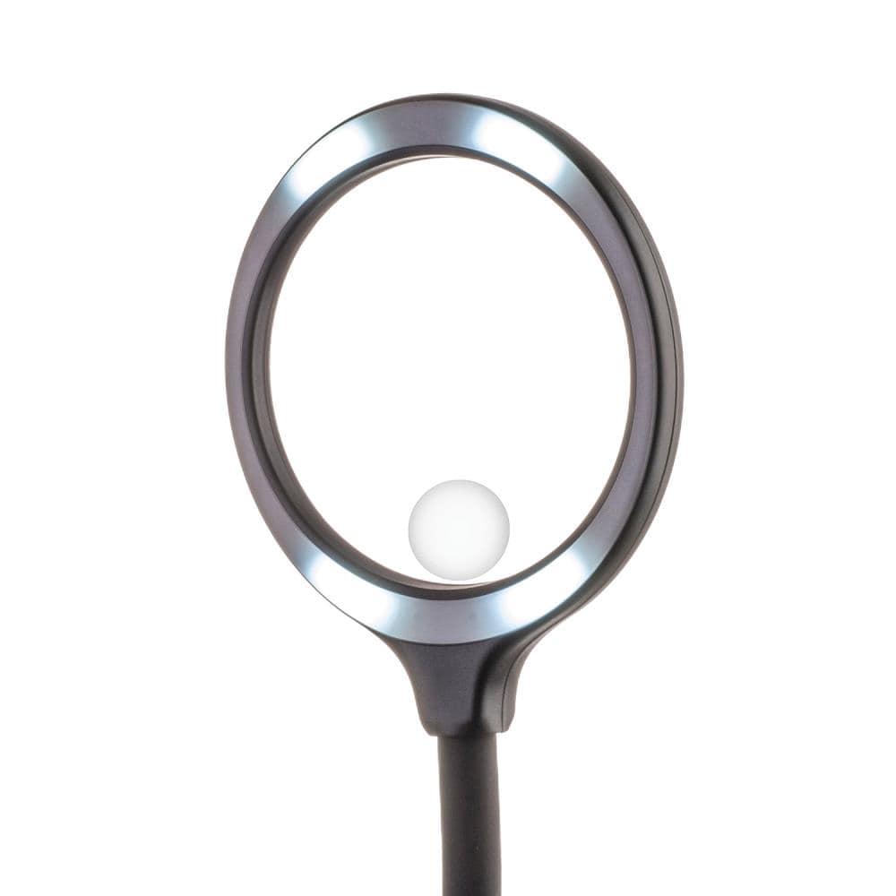 CARSON® DeskBrite™ 300 2x Aspheric COB LED Desk Top Magnifier with 5x Spot Lens in Black
