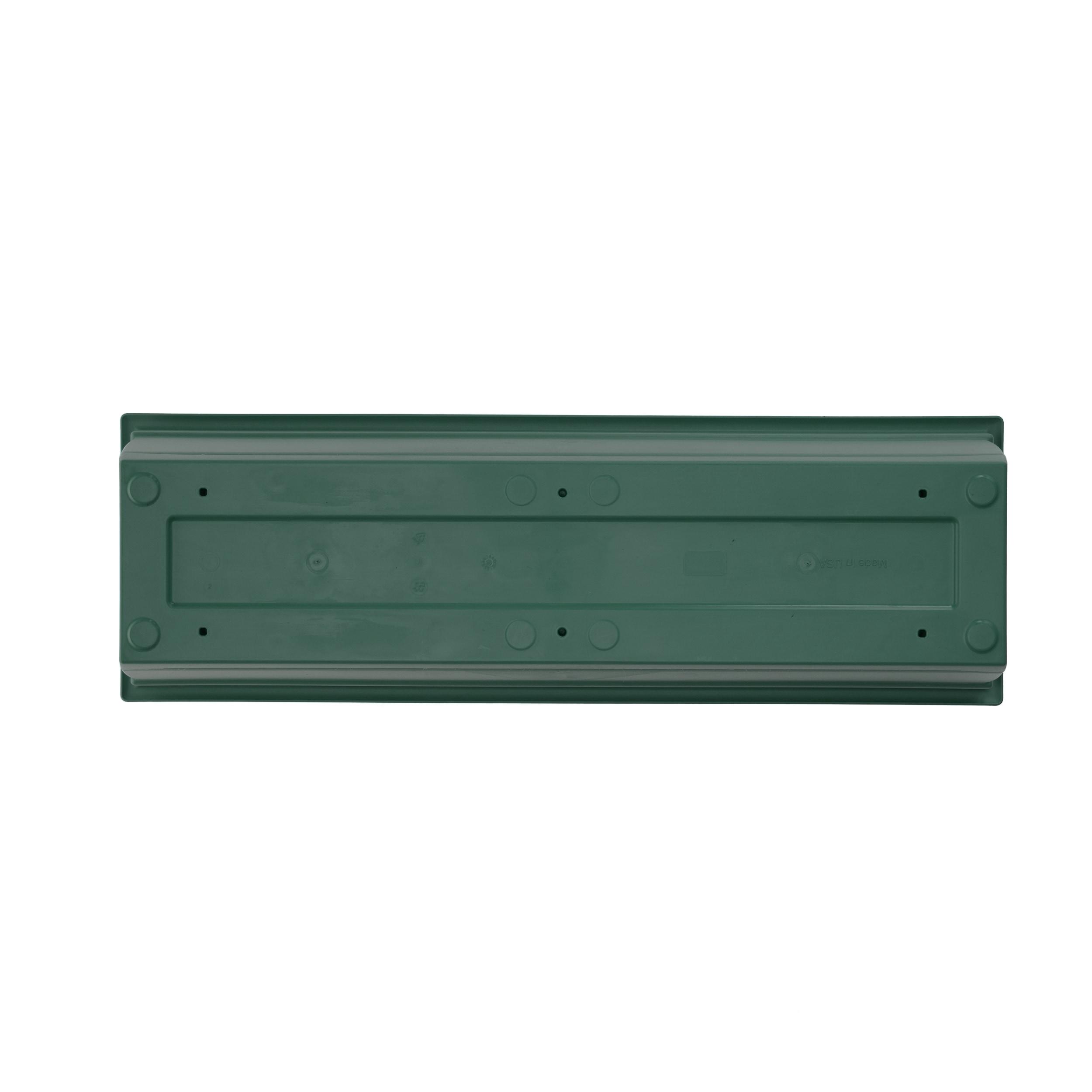Bloem Dayton 6.87 in. H X 24 in. W Plastic Ocean Series Window Box Turtle Green