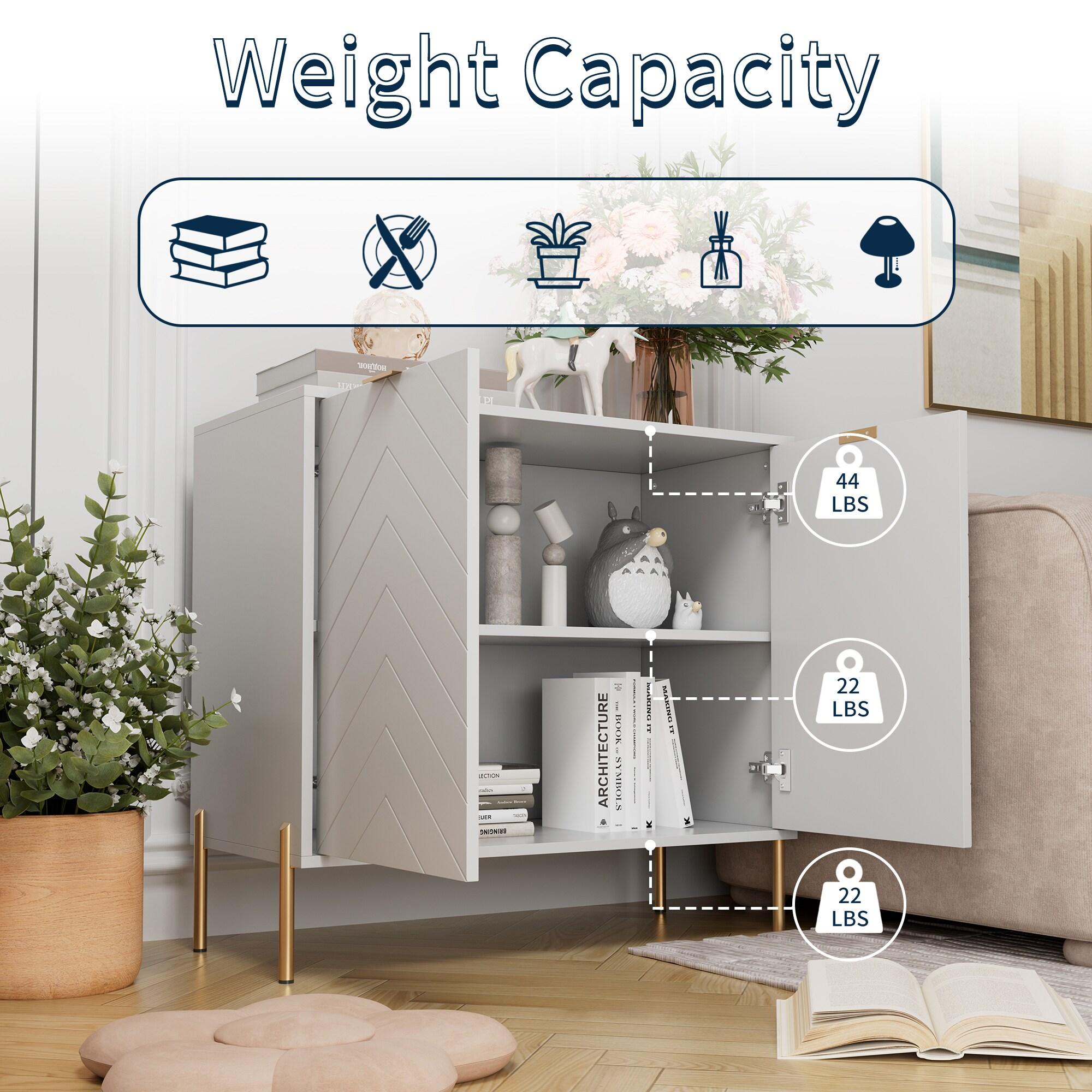 CLIHOME 31.5 in. H Utility Storage Cabinet with Adjustable Shelves