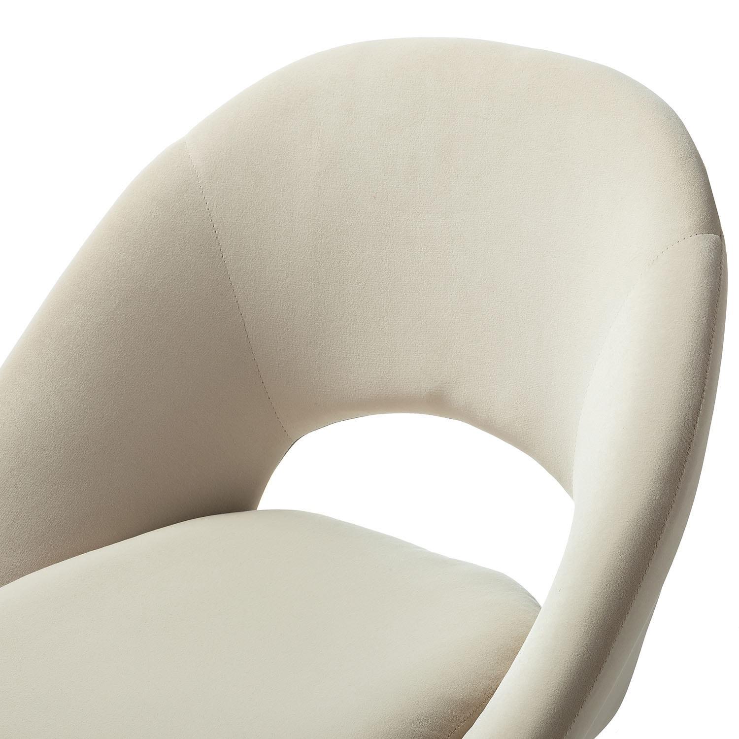 Louise Velvet Modern Task Chair with Ergonomic Design