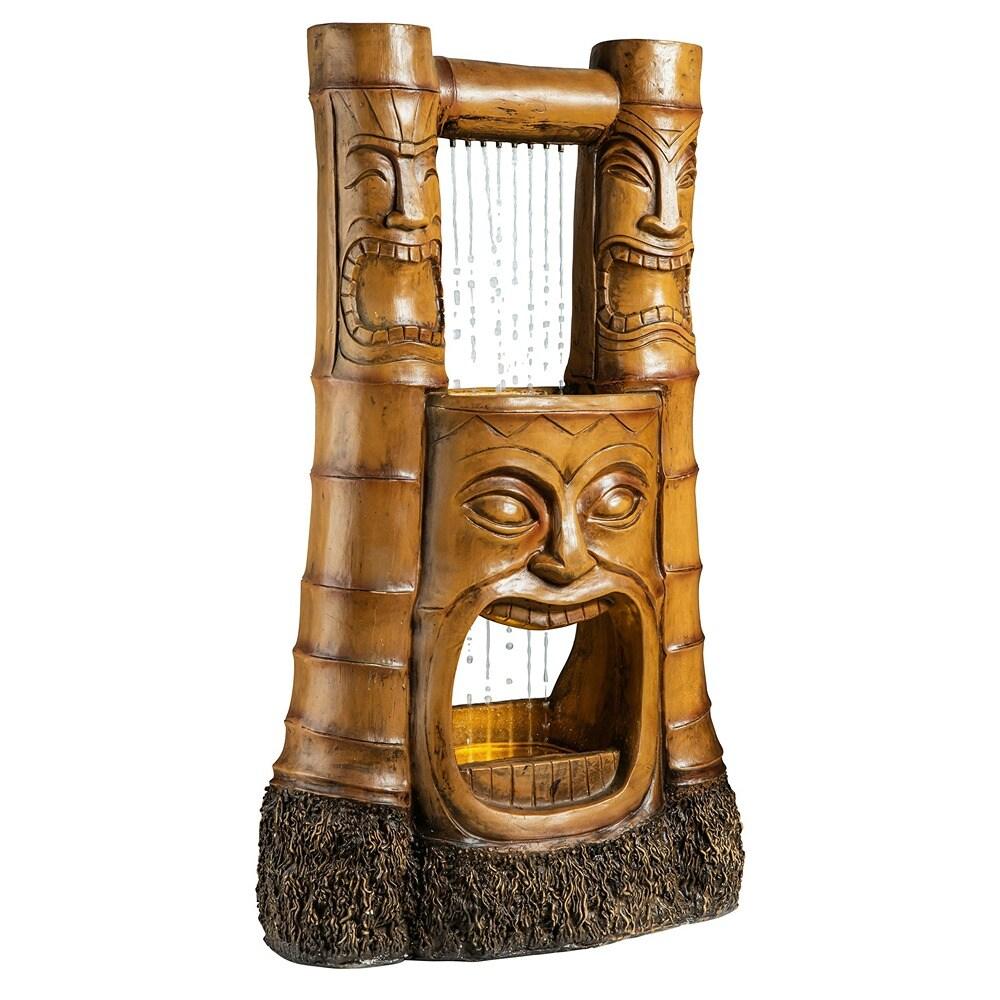 Design Toscano Tiki Gods of Hawaiian Islands LED Garden Fountain