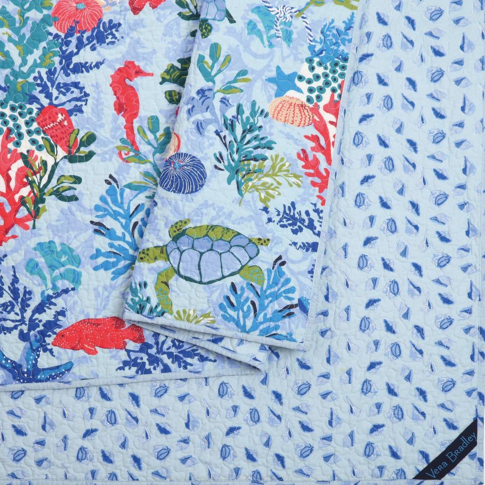 Vera Bradley Shore Thing 100% Cotton Reversible Coastal Quilt