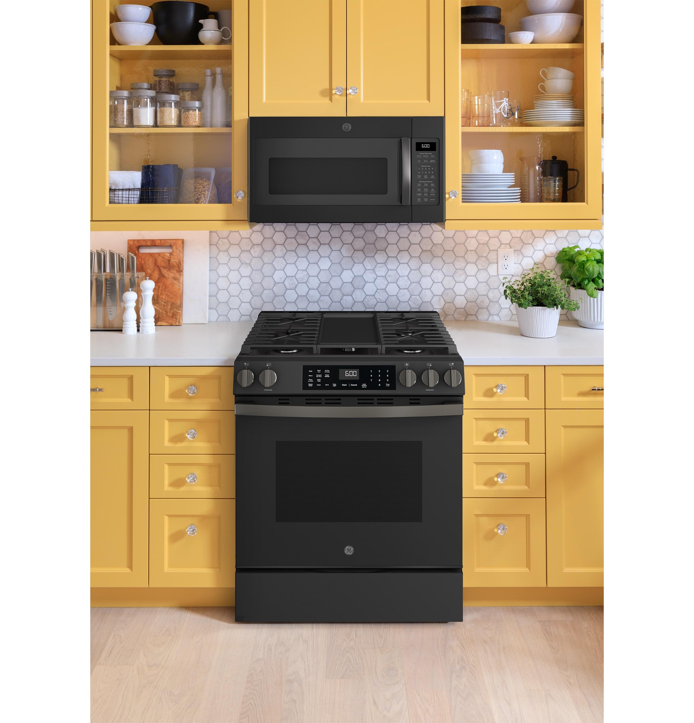 GE 30" Slide-In Front-Control Convection Gas Range with No Preheat Air Fry GGS600AVDS