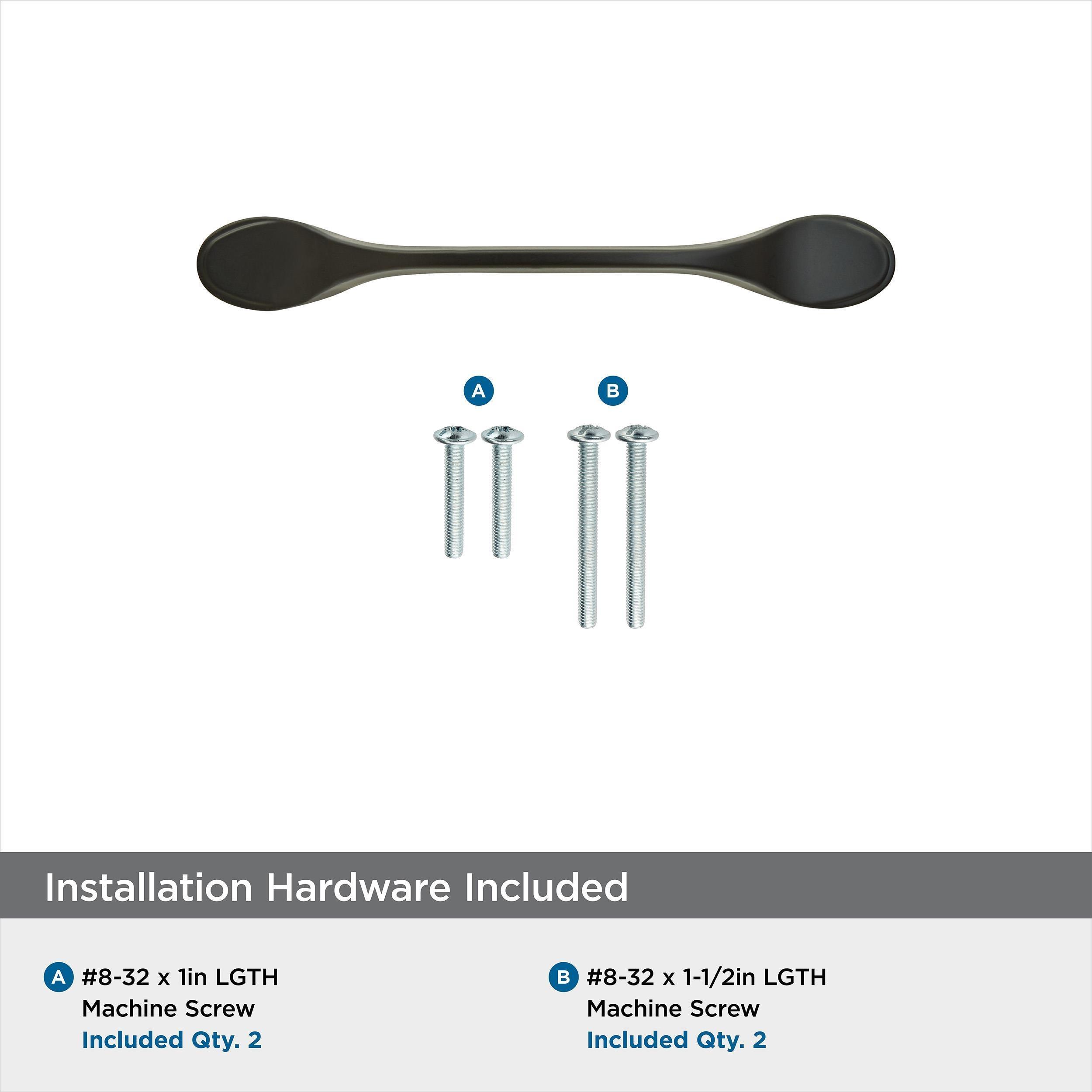 Matte Black Traditional 5" Cabinet Bar Pull with Mounting Hardware